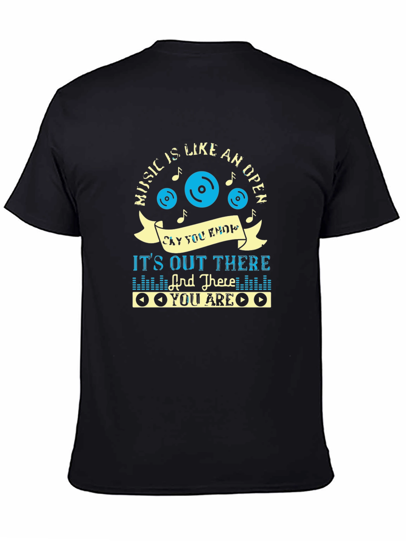 Black Music Lover Tee: It's Out There And There You Are T-Shirt view 4
