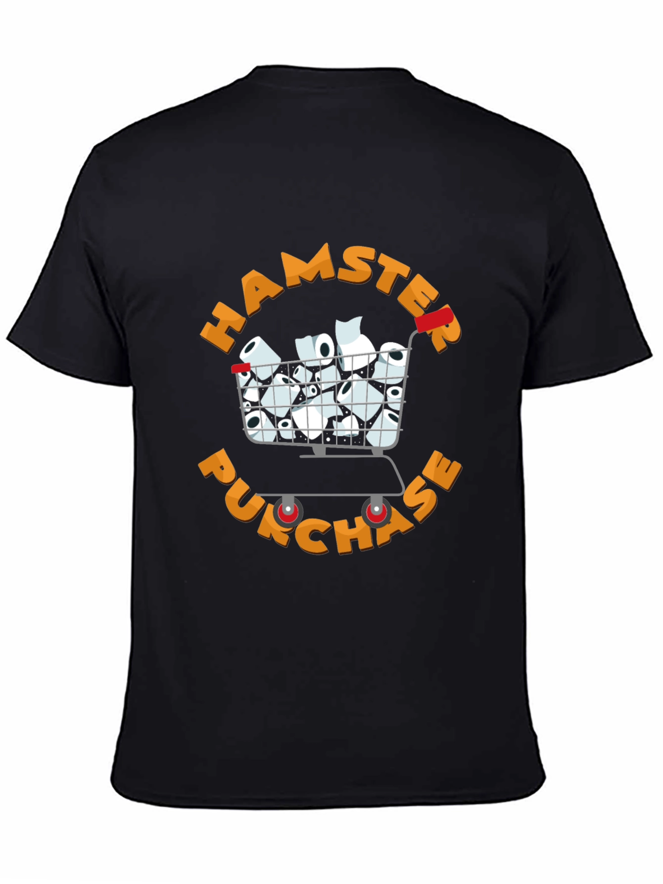 Black Hamster Purchase Toilet Paper Cart T-Shirt view 4