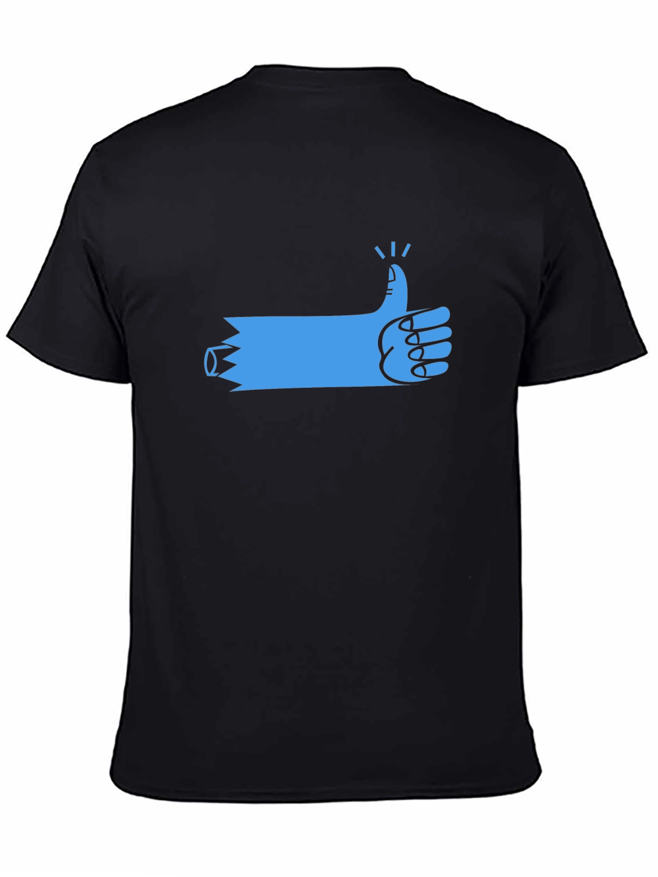 Black Thumbs Up Graphic T-Shirt - Black view 4