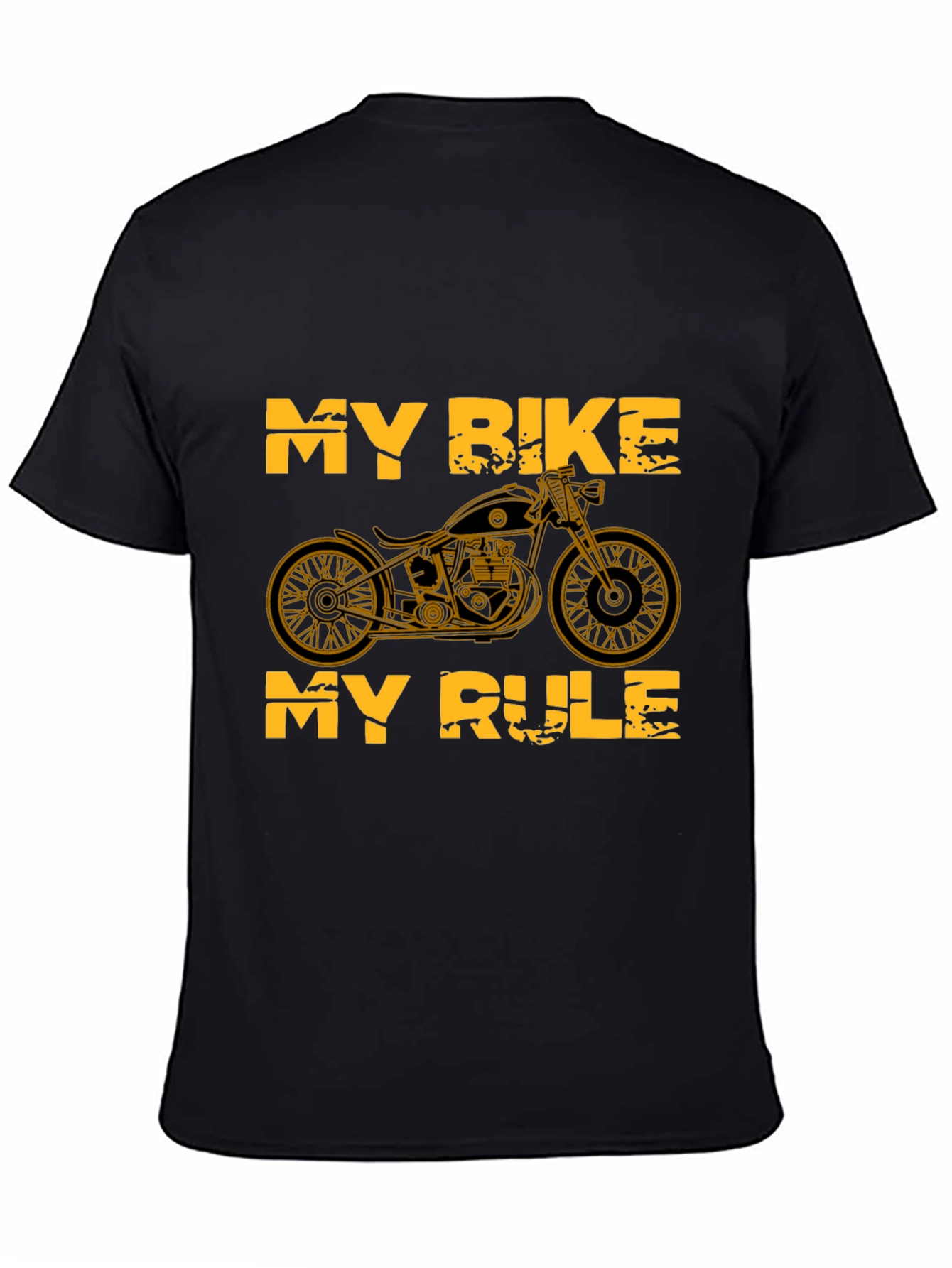 Black My Bike My Rule Graphic Tee view 4