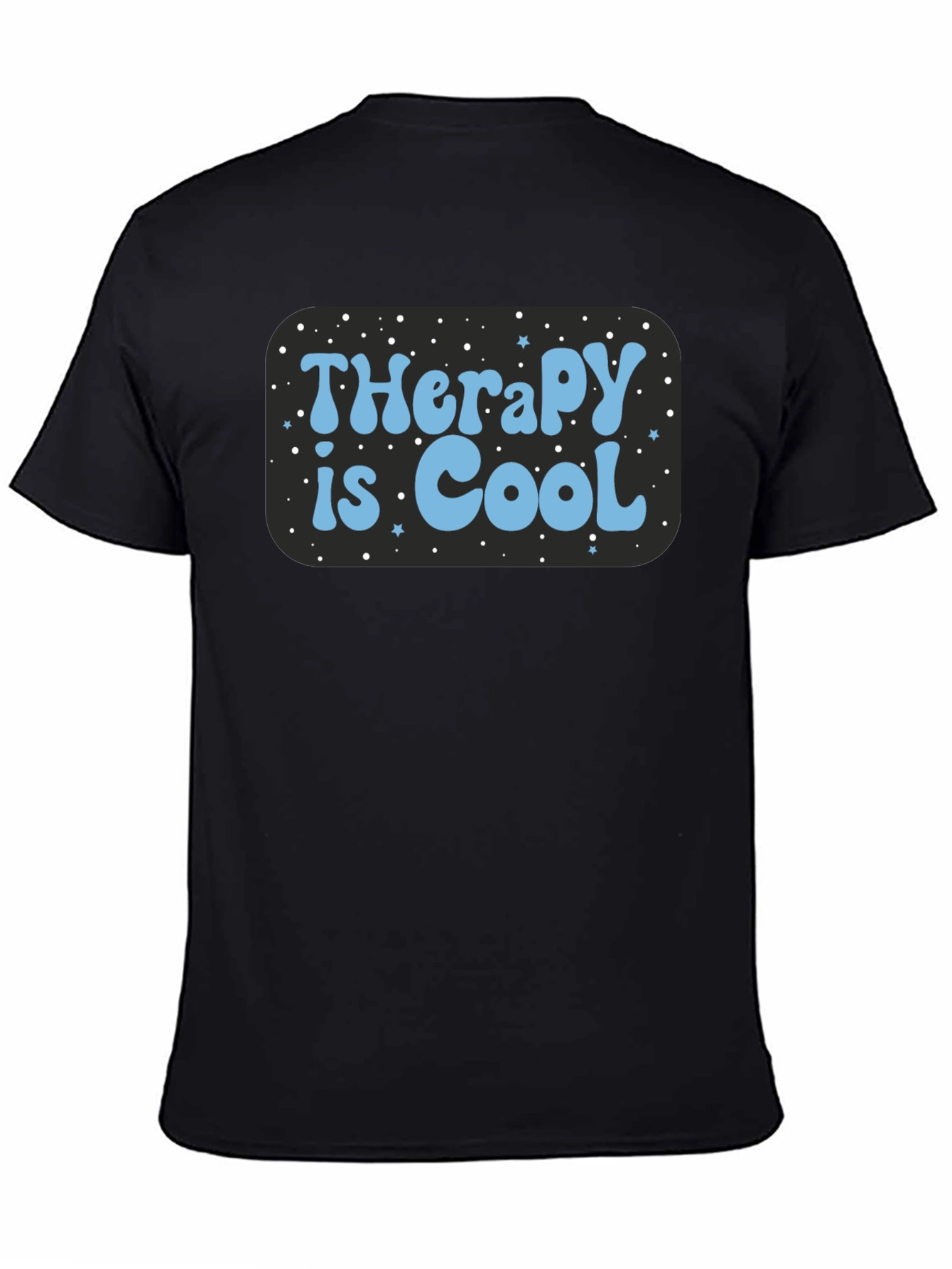 Black Therapy is Cool Graphic T-Shirt view 4