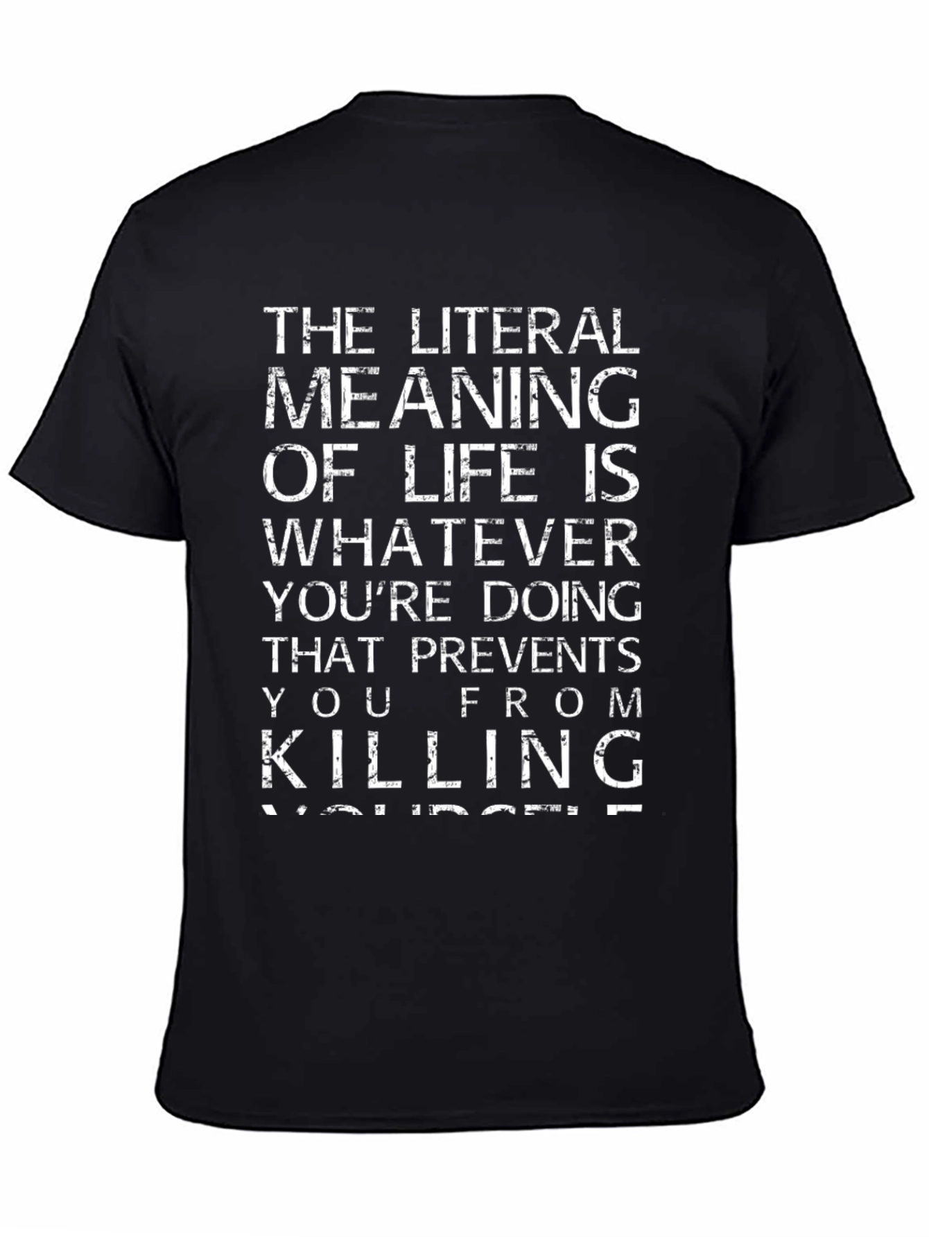 Black The Literal Meaning of Life Graphic Tee view 4