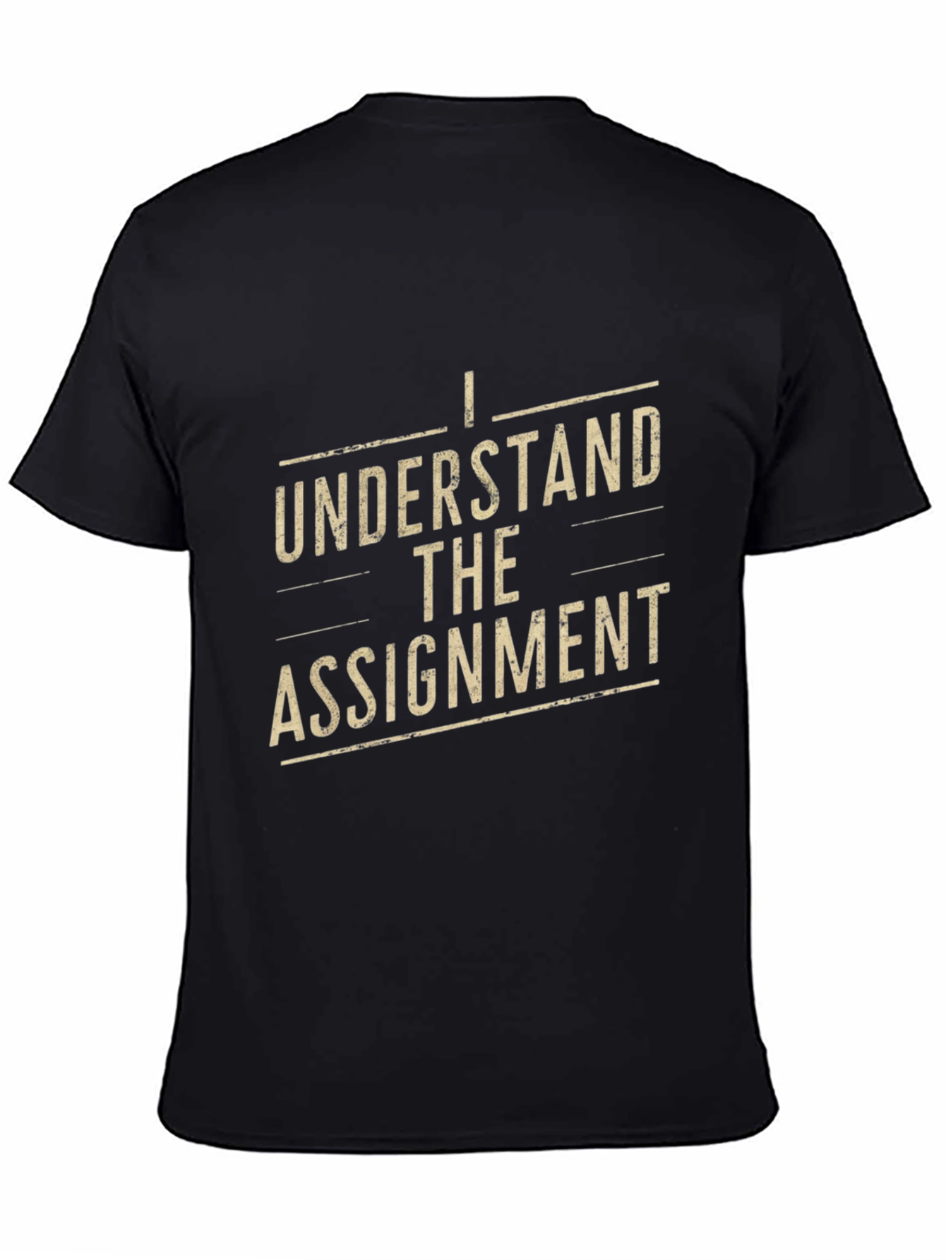 Black I Understand The Assignment Black Graphic Tee view 4
