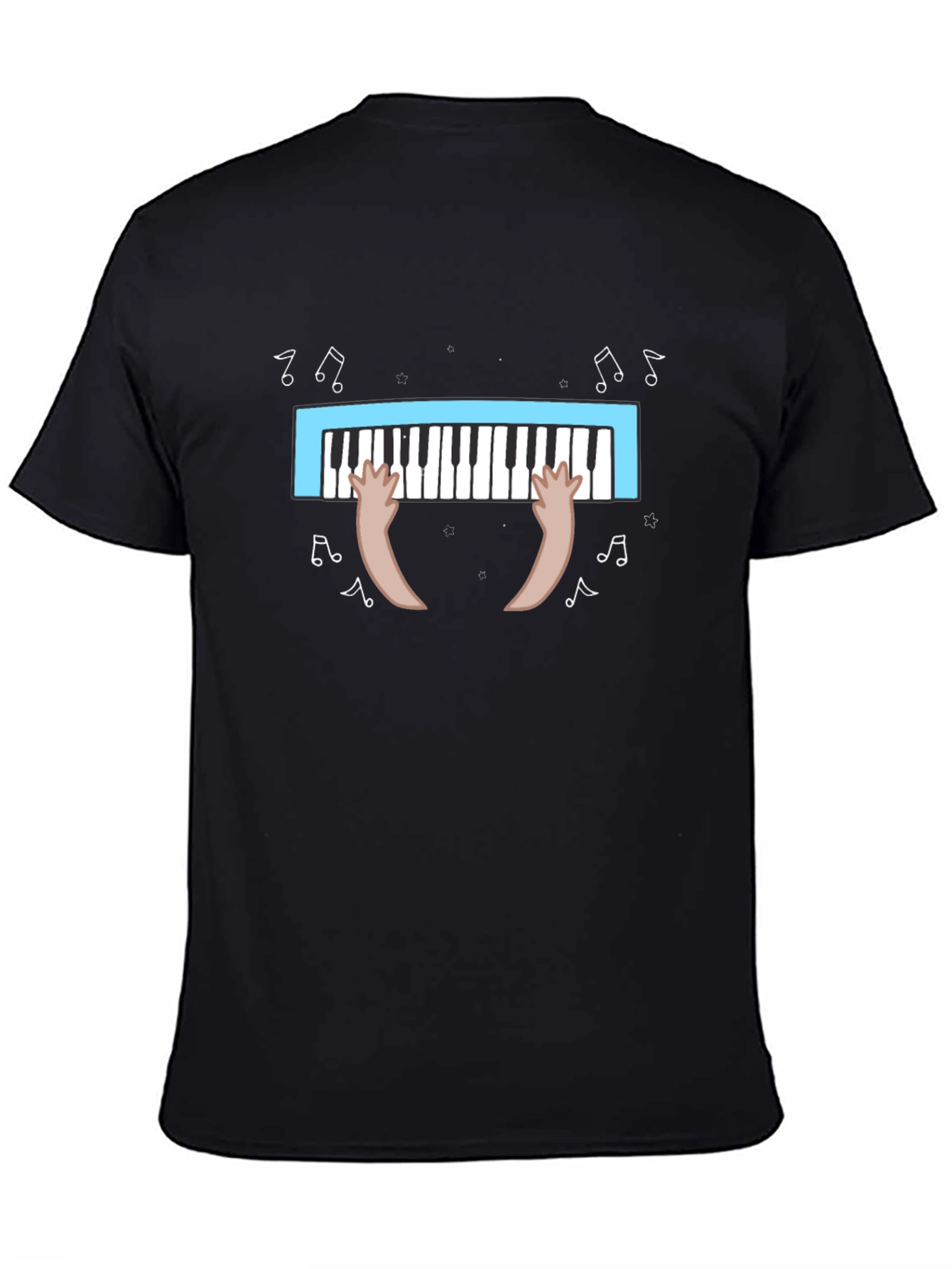 Black Musical Piano T-Shirt view 4