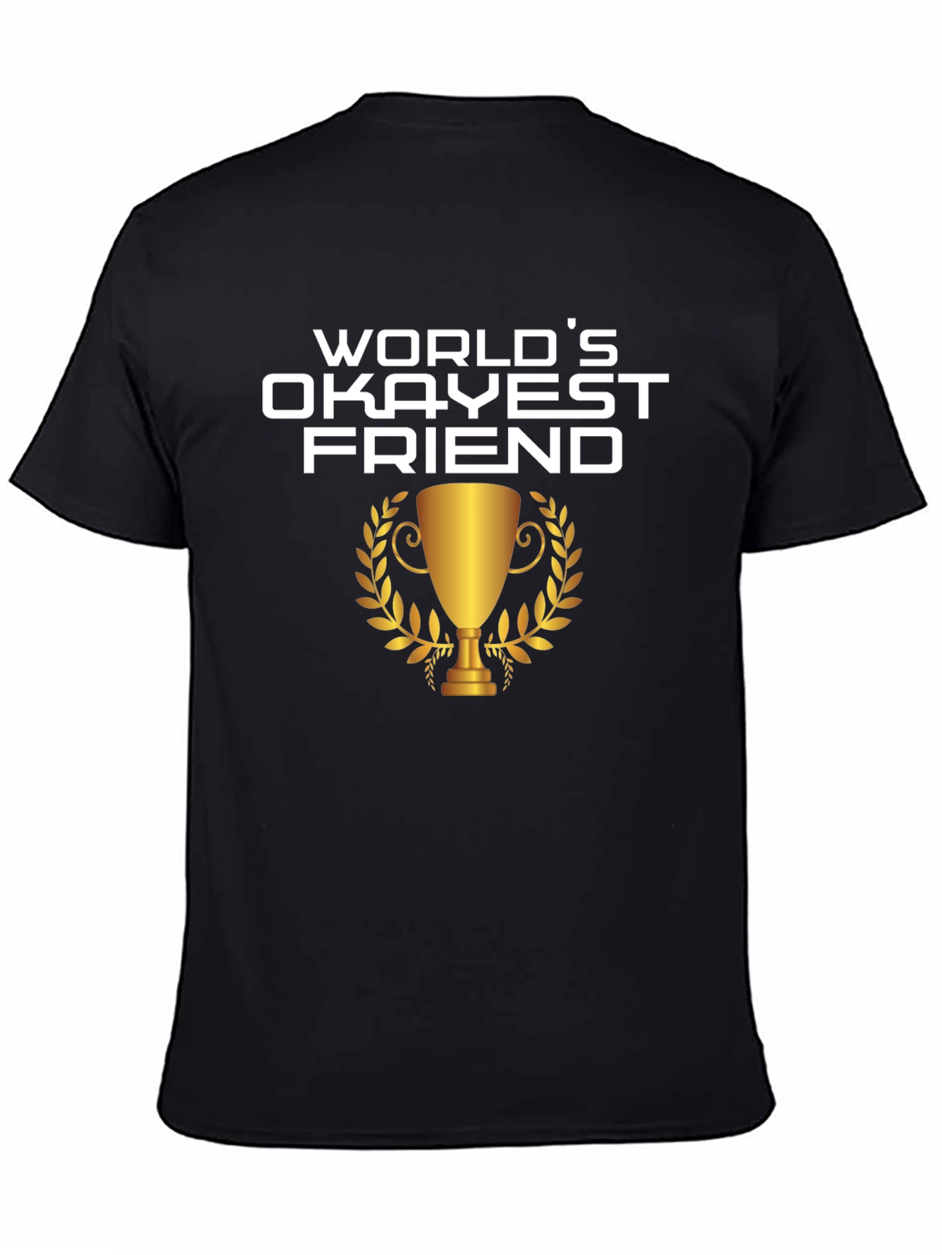 Black World's Okayest Friend Graphic Tee view 4