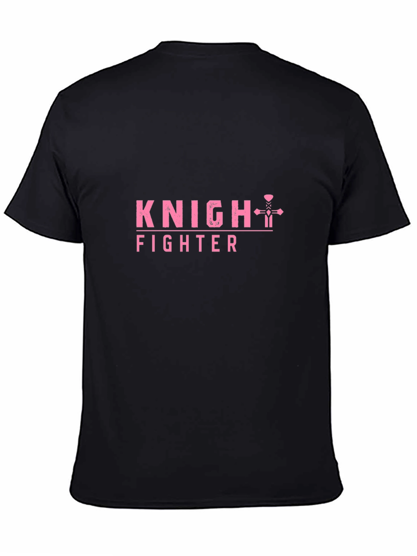 Black Knight Fighter Graphic T-Shirt - Pink Print view 4