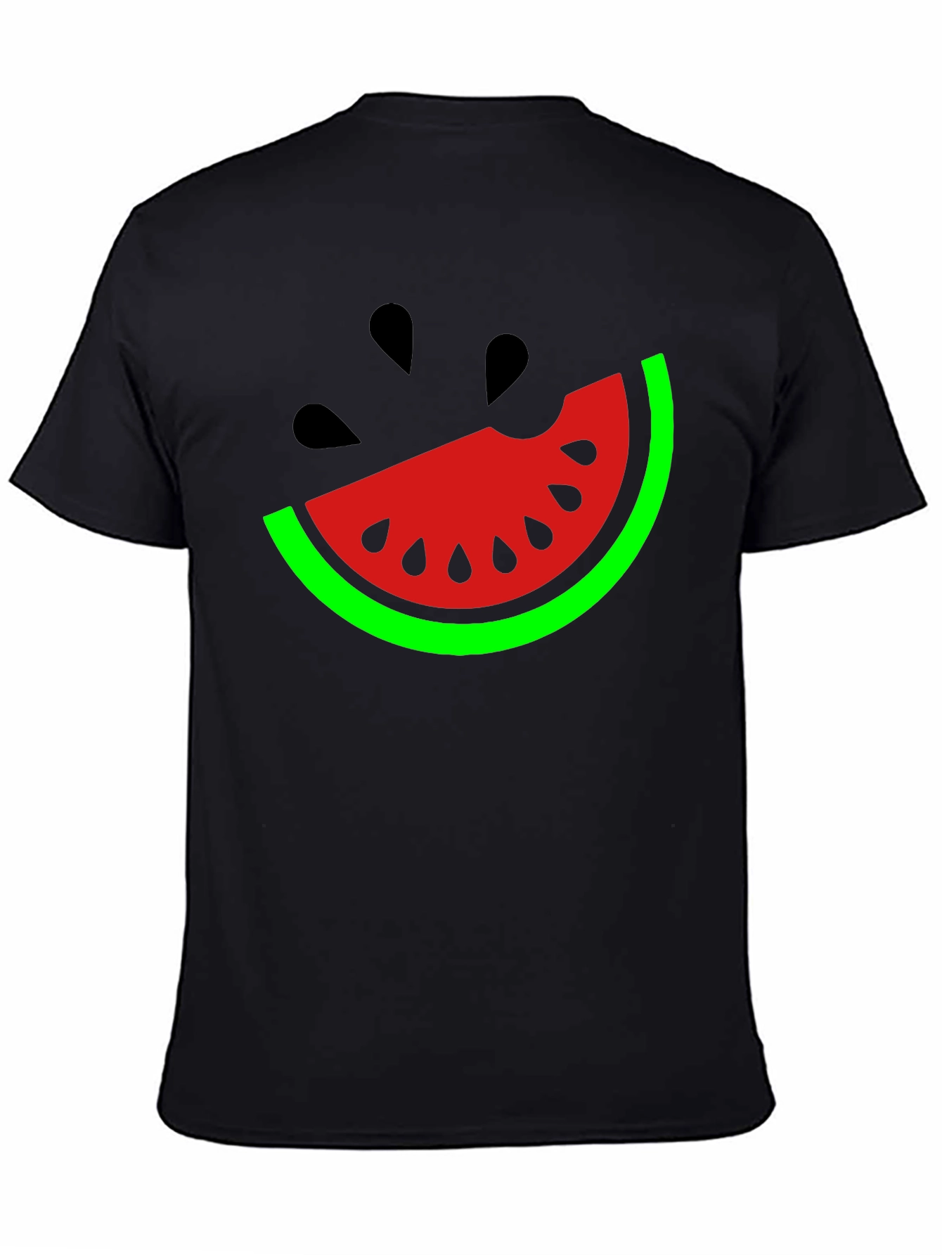 Black Watermelon Slice Graphic T-Shirt - Fun Summer Style view 4