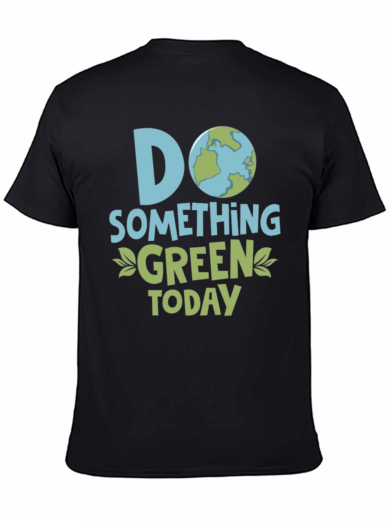 Black Eco-Friendly 'Do Something Green' Graphic T-Shirt view 4