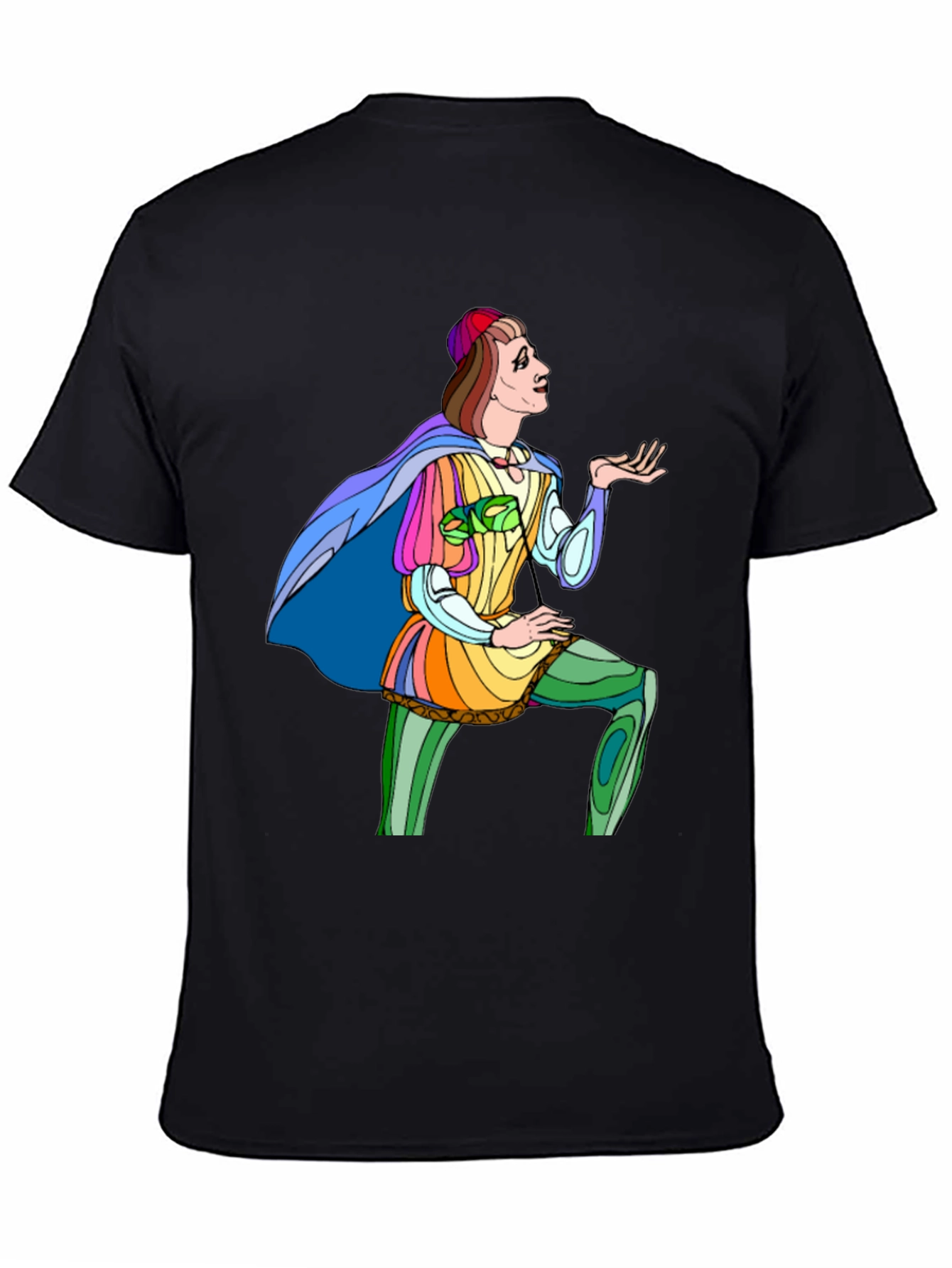 Black Renaissance Man Graphic Tee - Black Cotton T-Shirt view 4