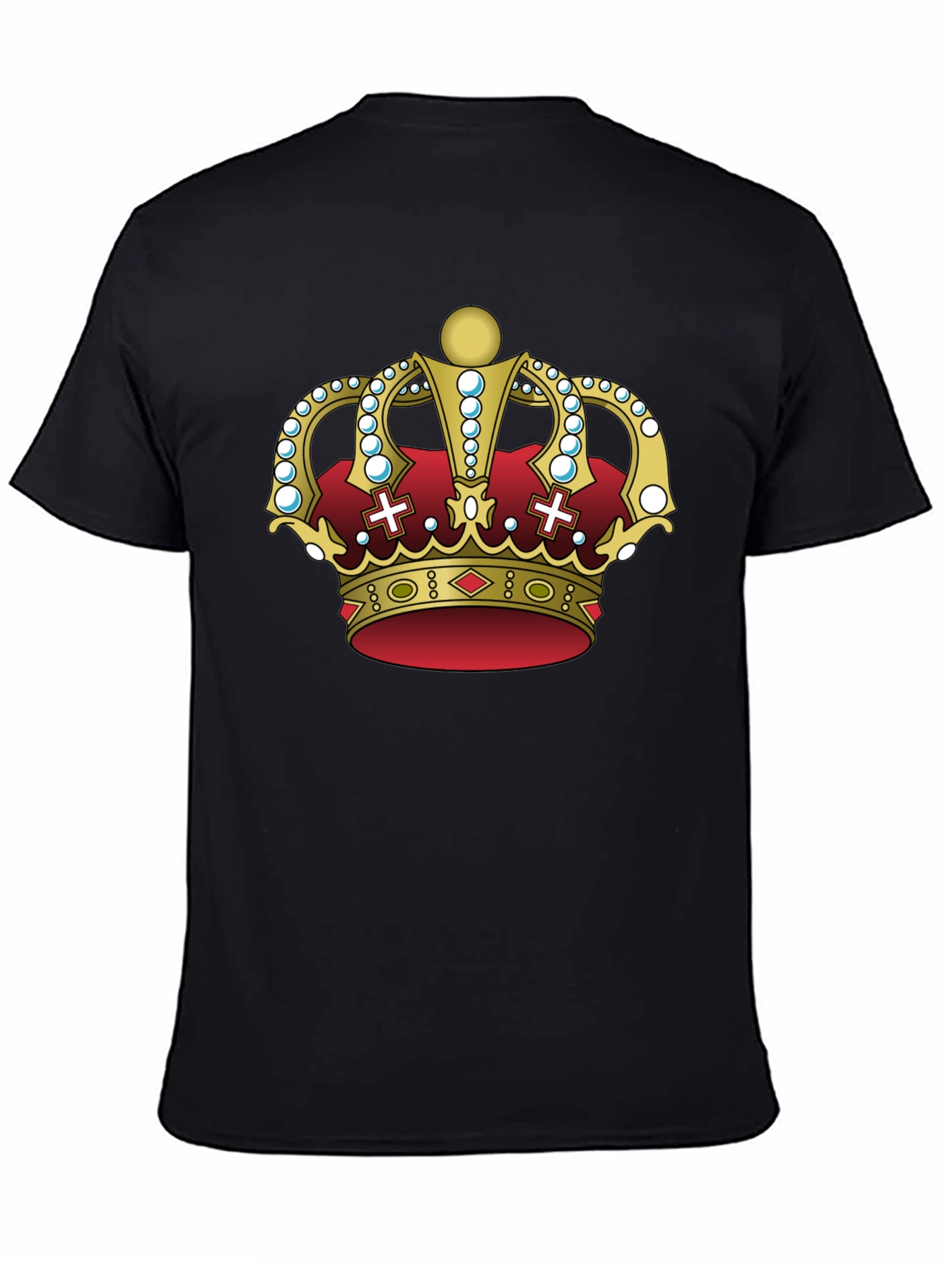 Black Royal Crown Graphic T-Shirt - Regal Style view 4