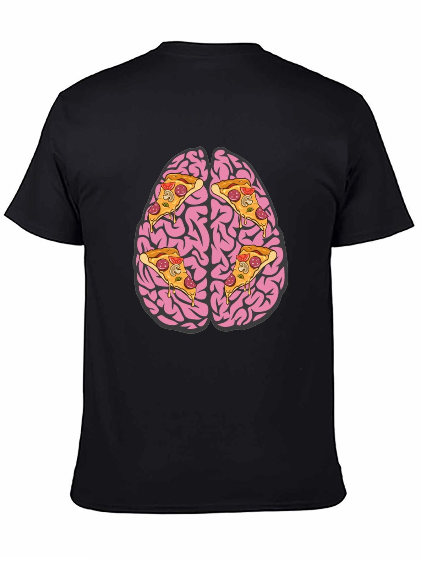 Black Pizza Brain Graphic Tee view 4