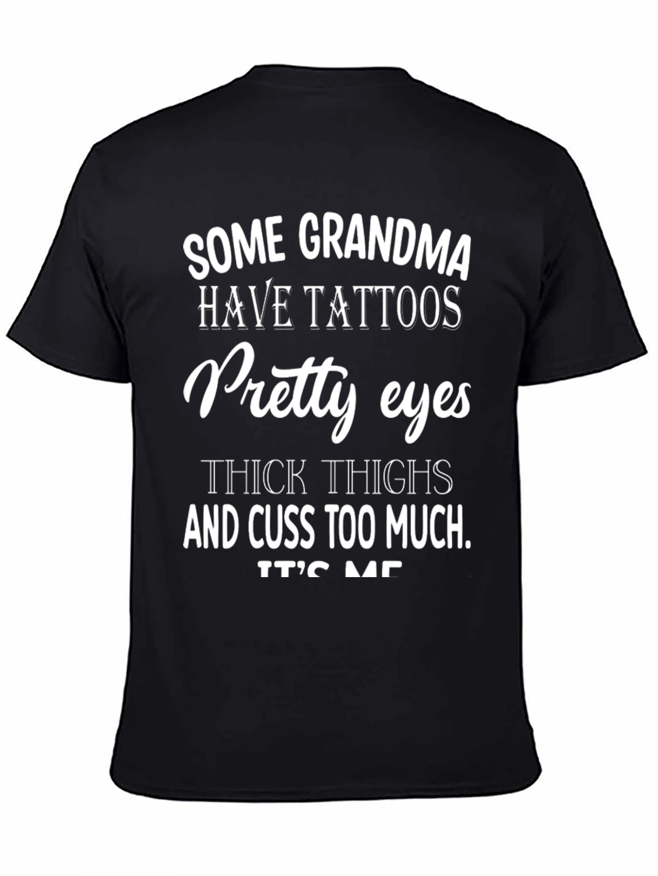 Black Grandma Tattoo T-Shirt Funny Graphic Tee view 4