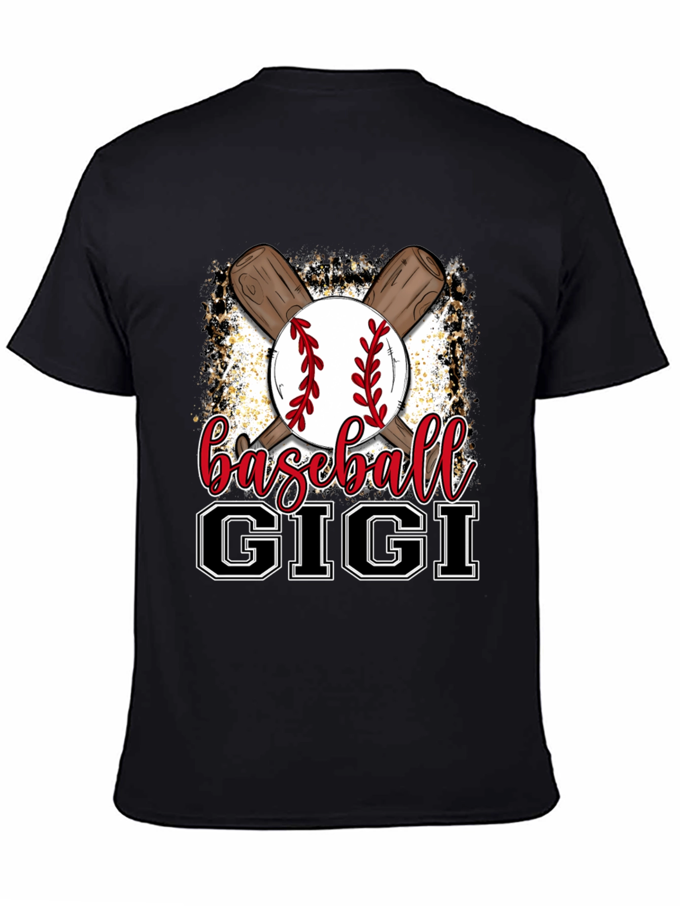 Black Baseball Gigi T-Shirt - Perfect for Baseball Loving Grandmas! view 4