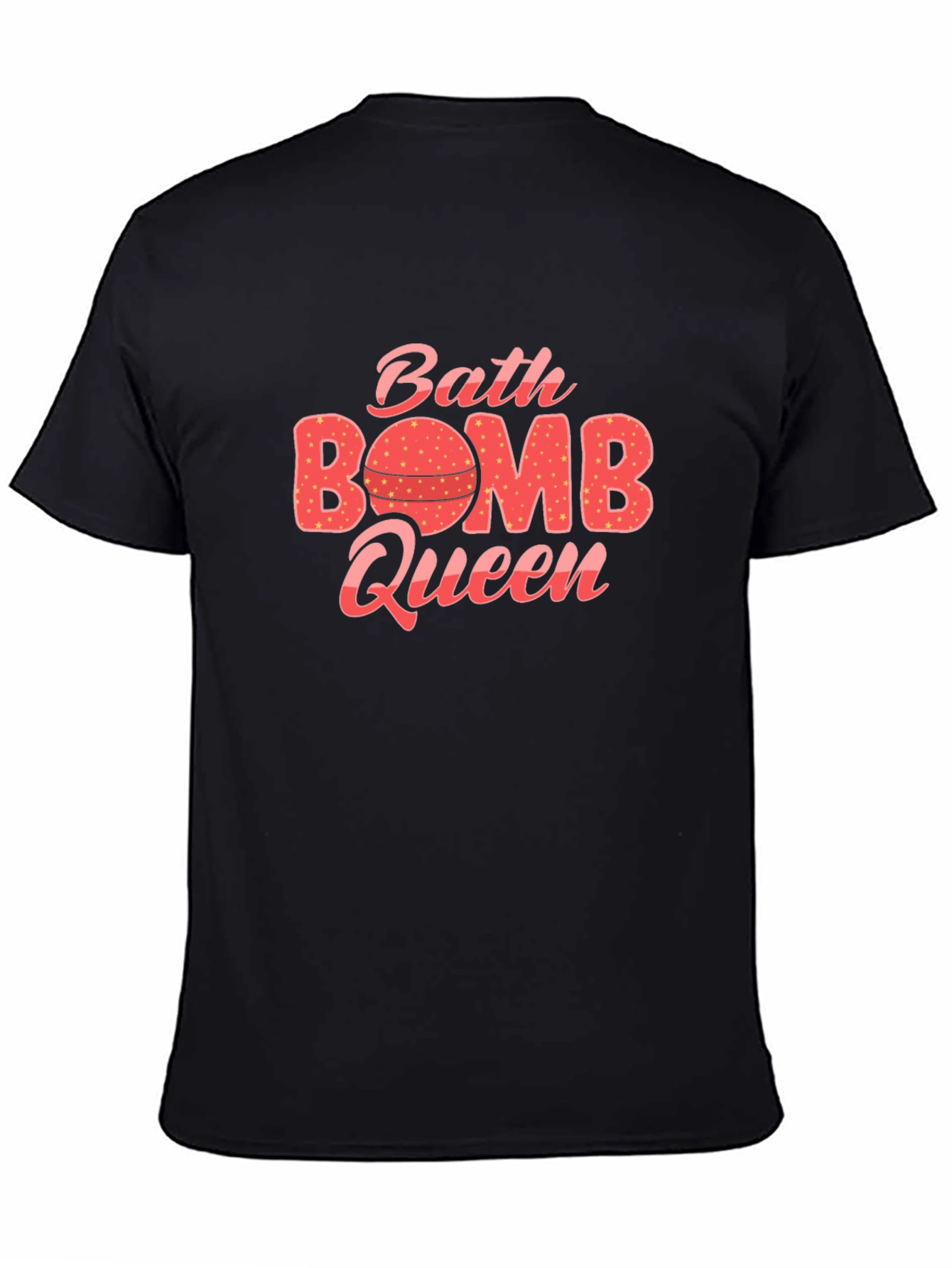 Black Bath Bomb Queen Black T-Shirt view 4