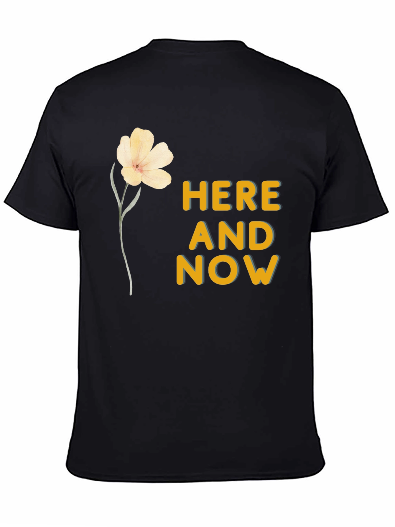 Black Here and Now Graphic Tee - Black Cotton Blend view 4