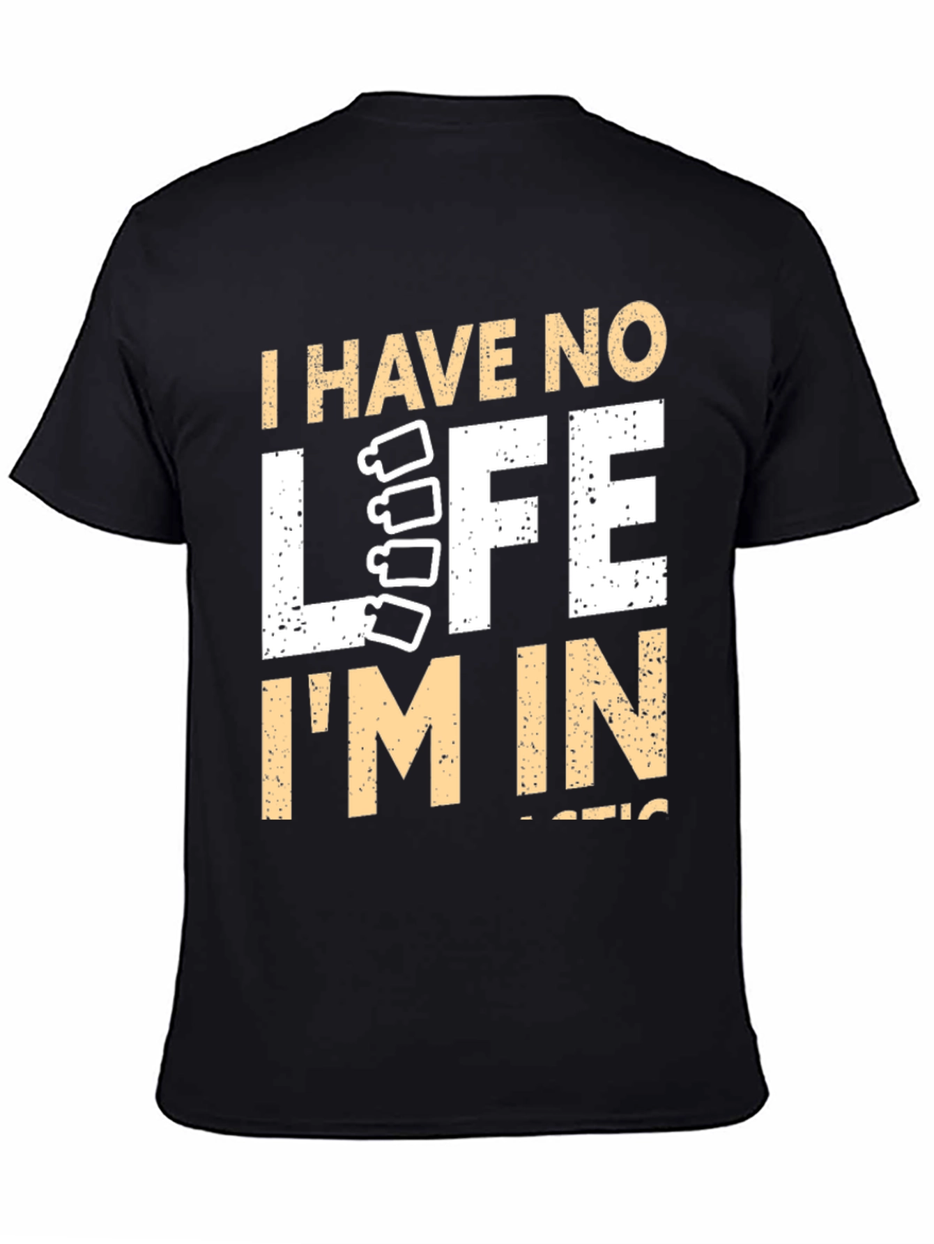 Black Chiropractor Humor T-Shirt - I Have No Life I'm In Chiropractic view 4