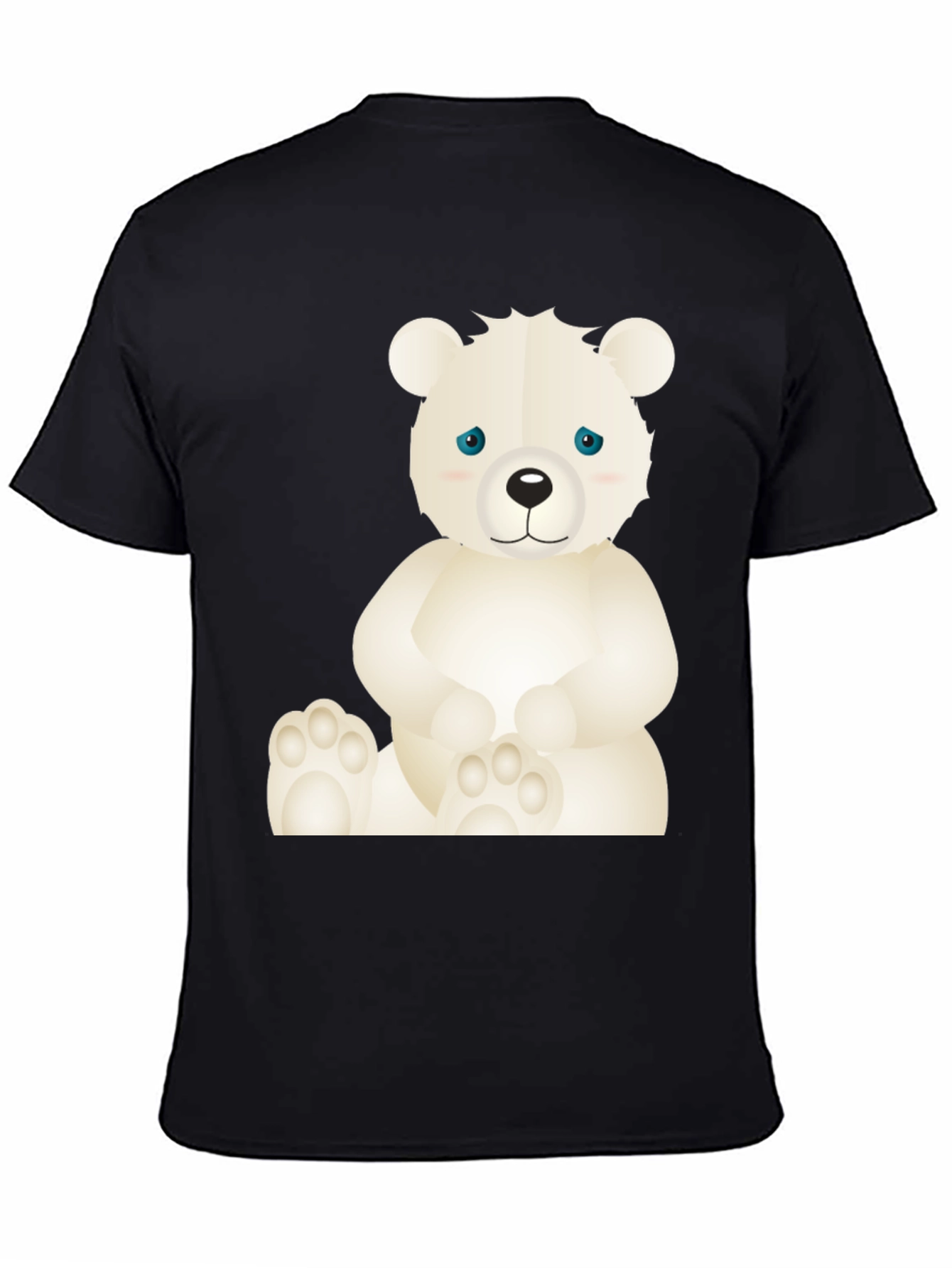 Black Cute Bear Graphic T-Shirt - Soft Cotton Blend view 4