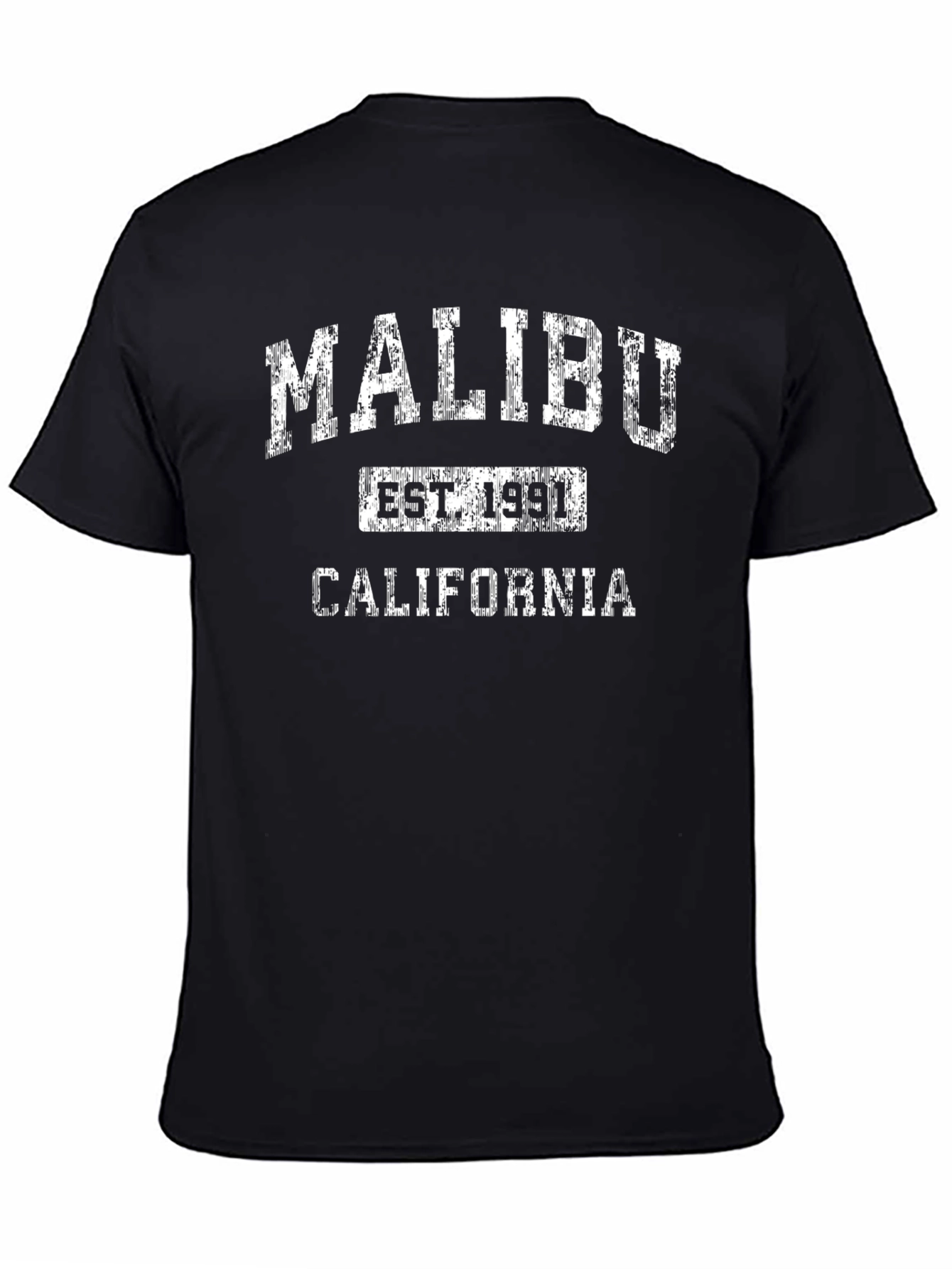 Black Malibu California Est 1991 Black T-Shirt view 4