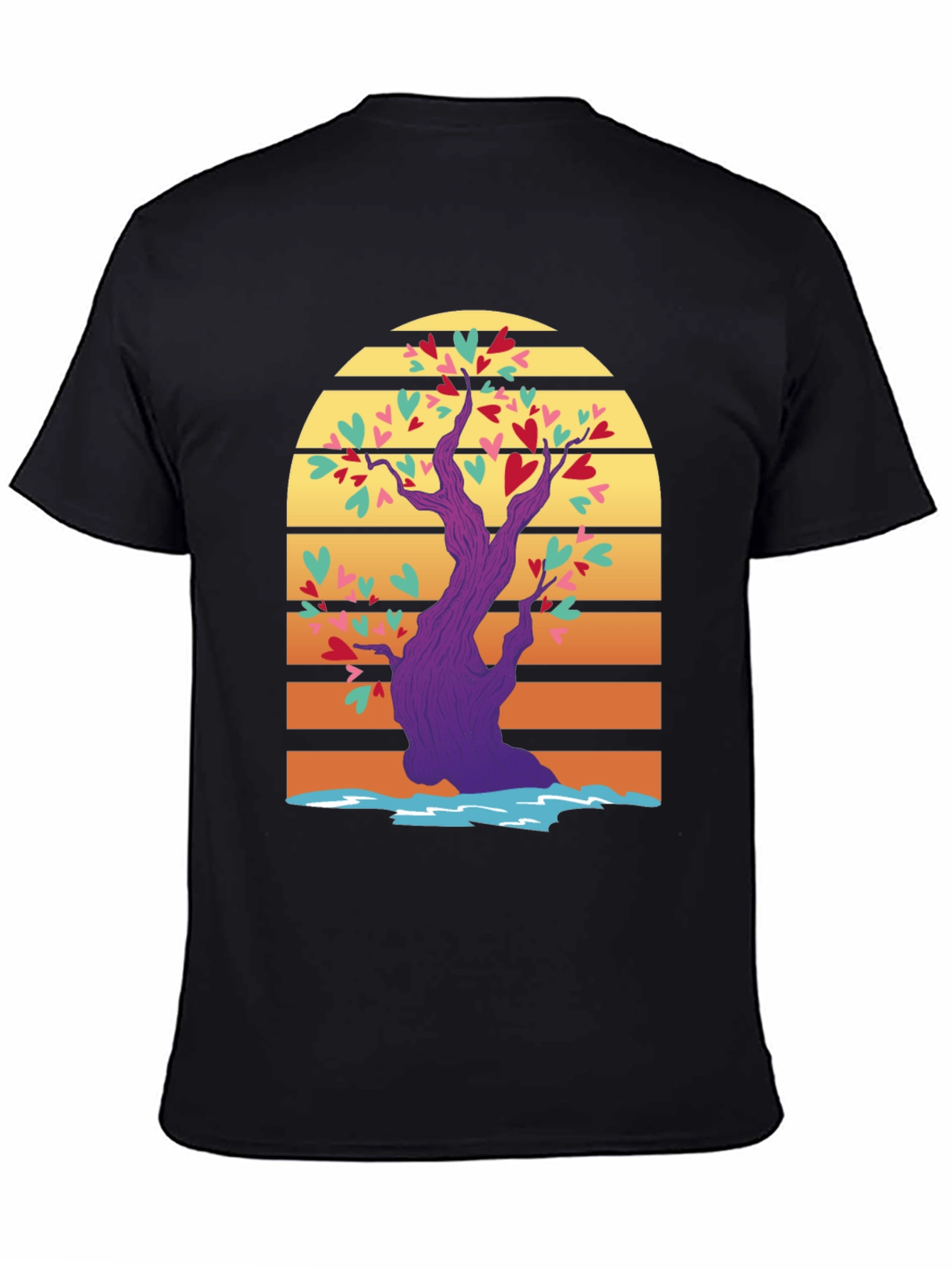 Black Heart Tree Graphic Tee view 4