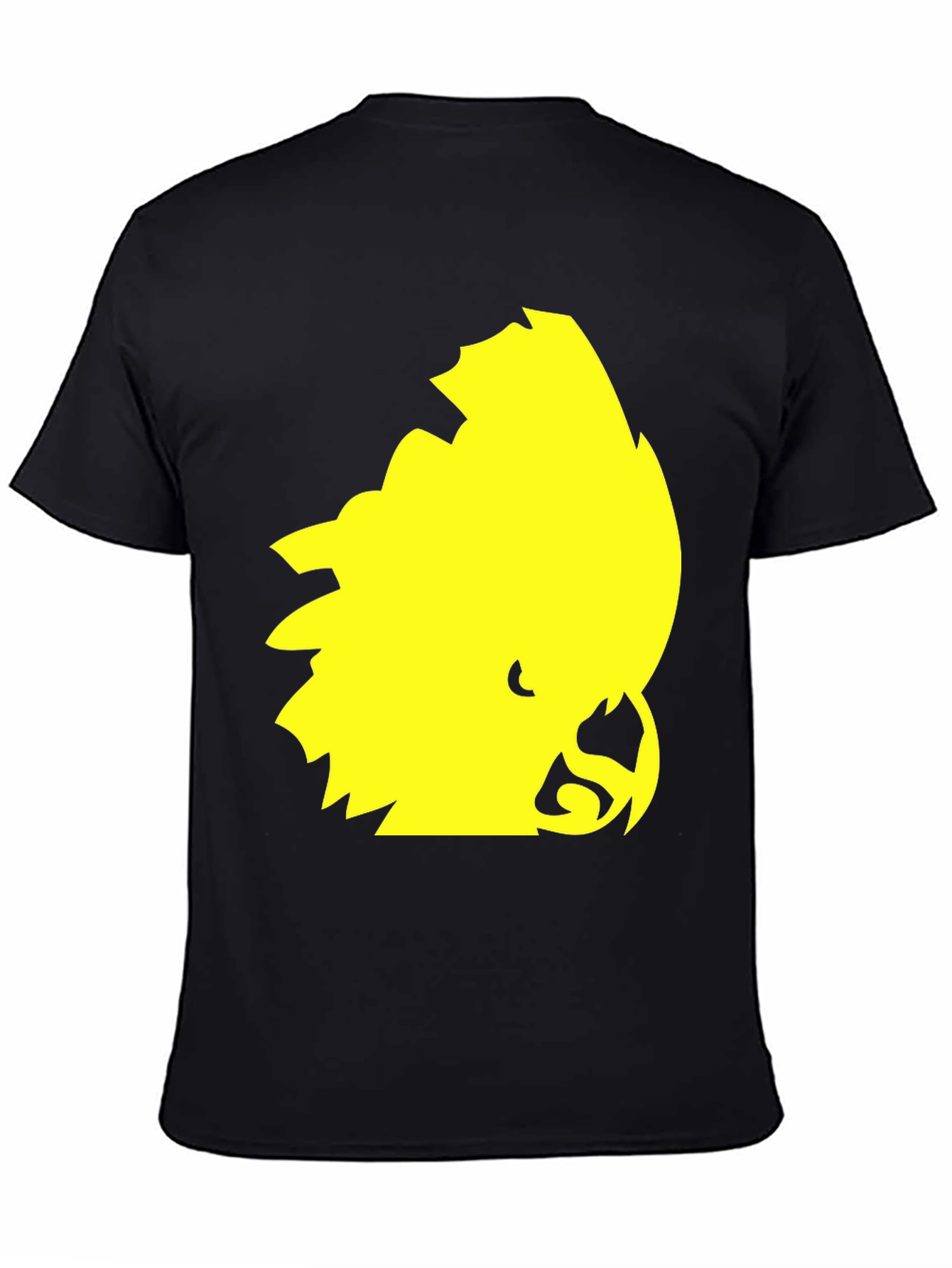 Black Graphic Tee - Bold Yellow Parrot Design view 4