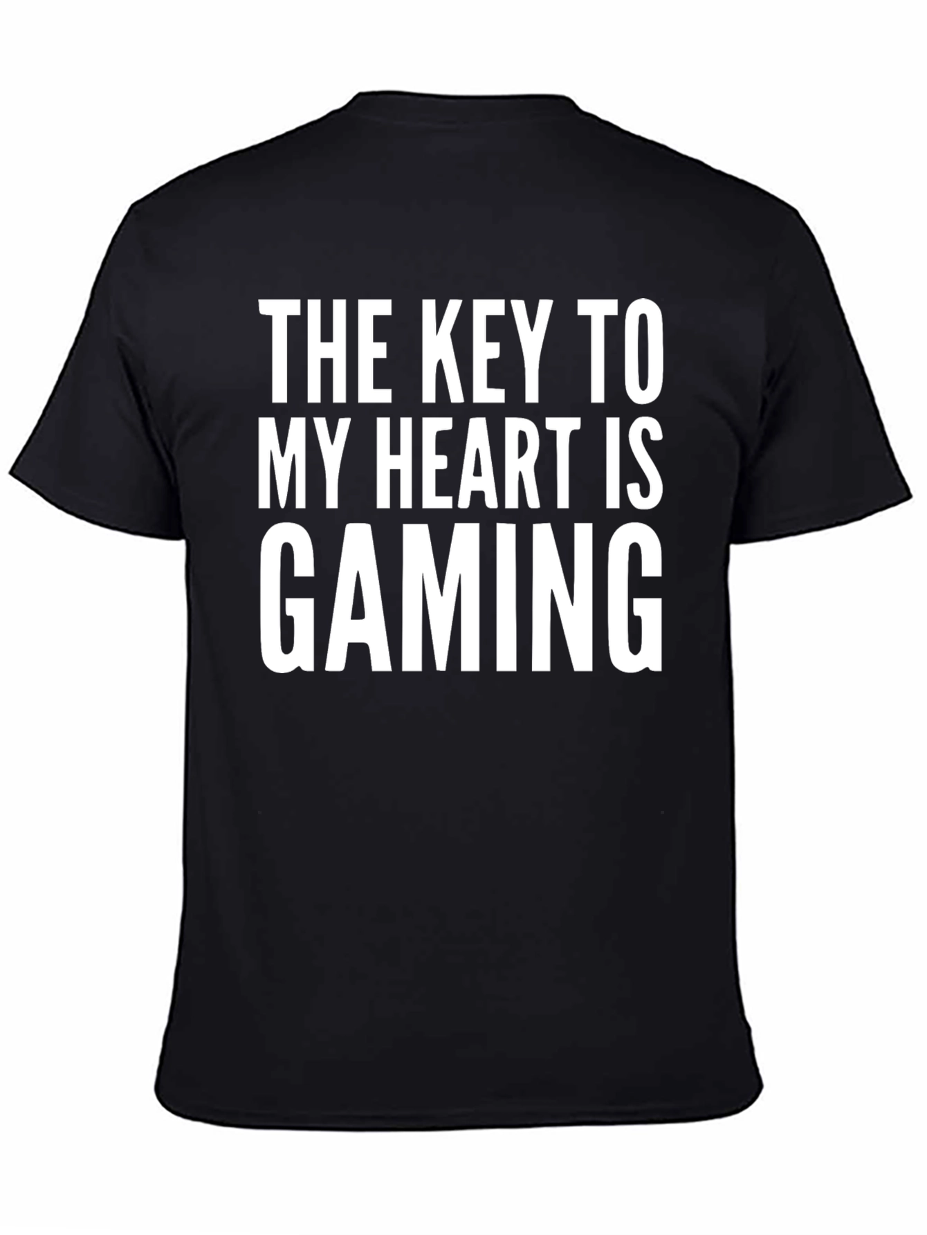 Black Gaming Heart T-Shirt - Gamer Love Tee view 4