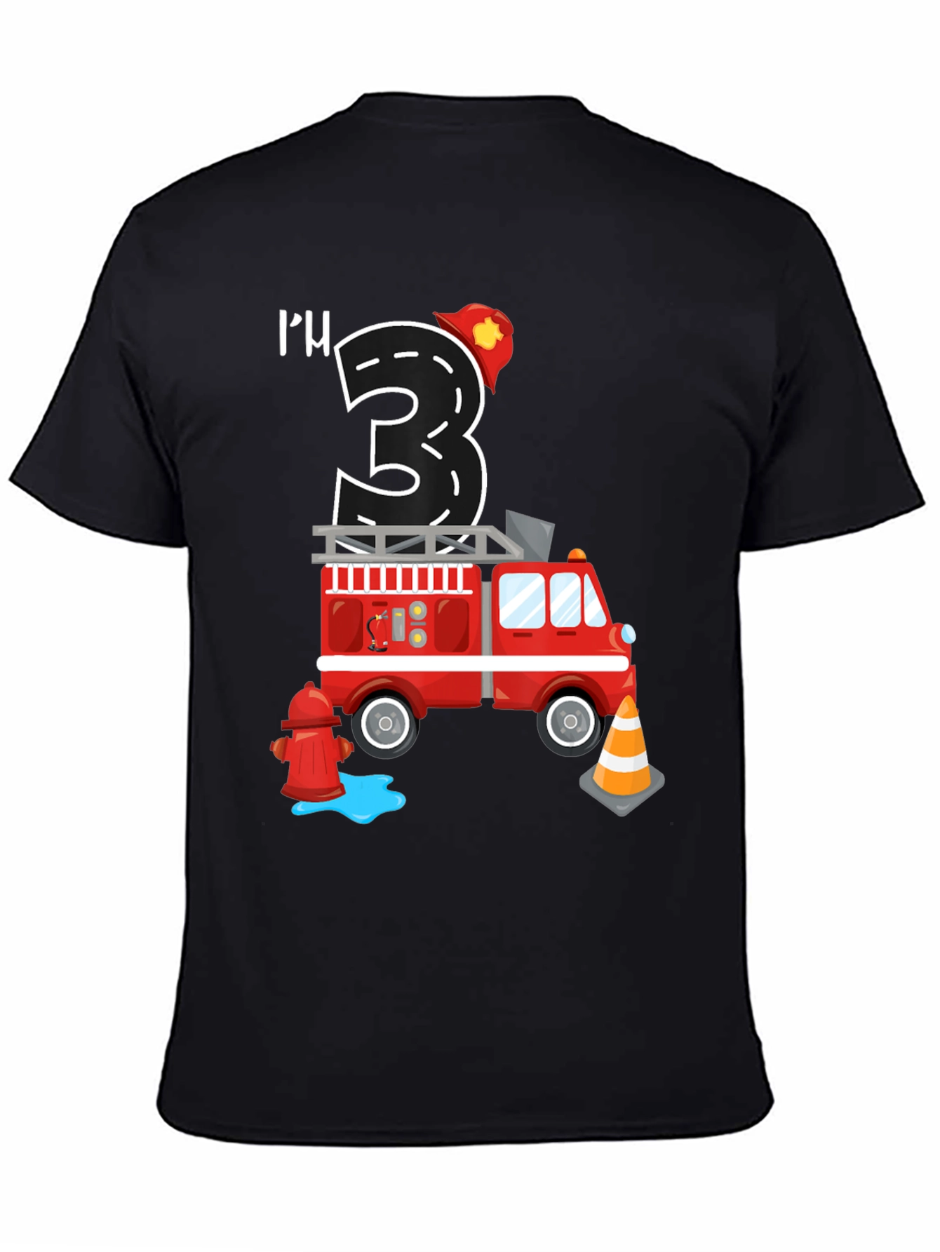 Fire Truck 3rd Birthday T-Shirt - 4