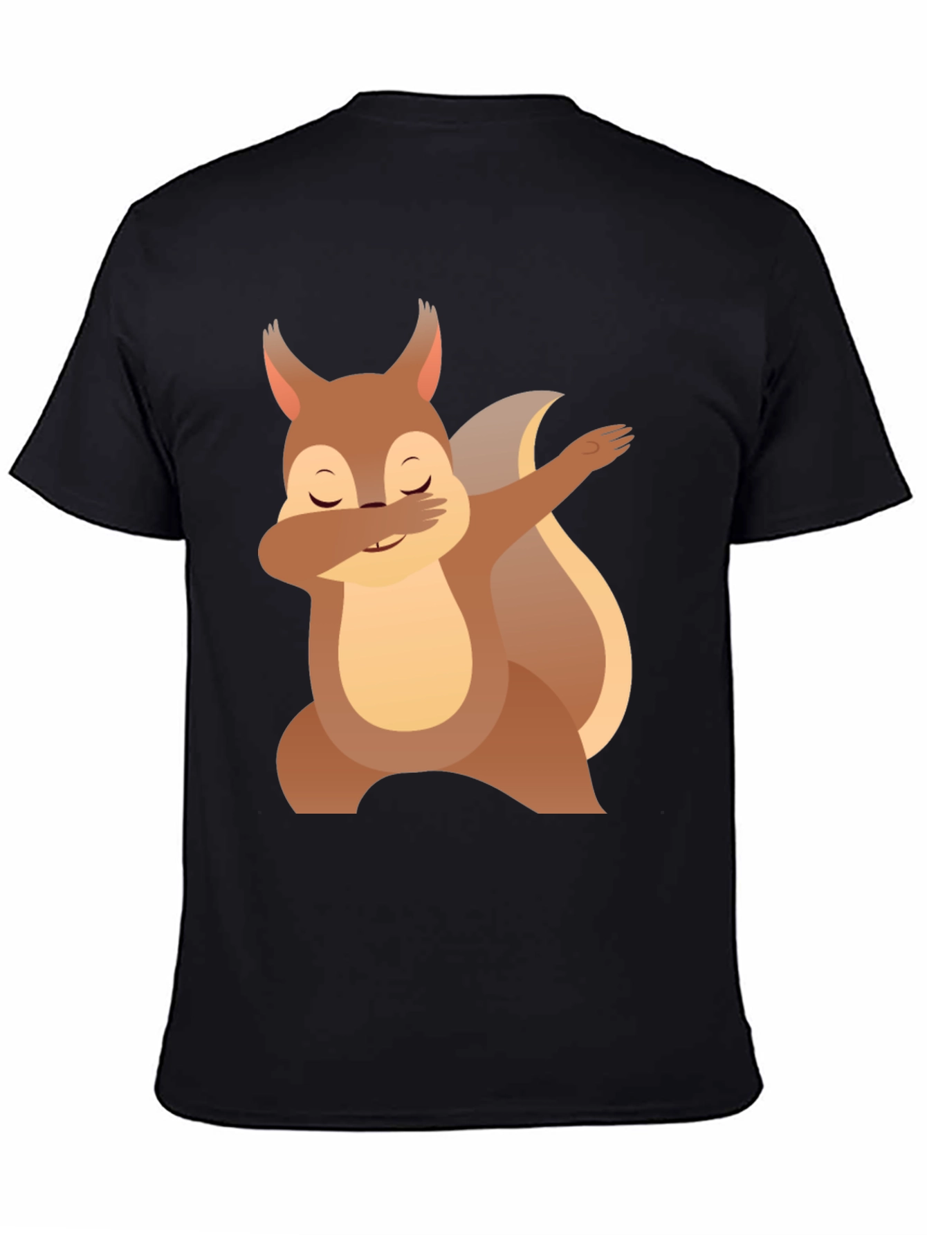 Black Dabbing Squirrel Graphic Tee - Funny Animal T-Shirt view 4