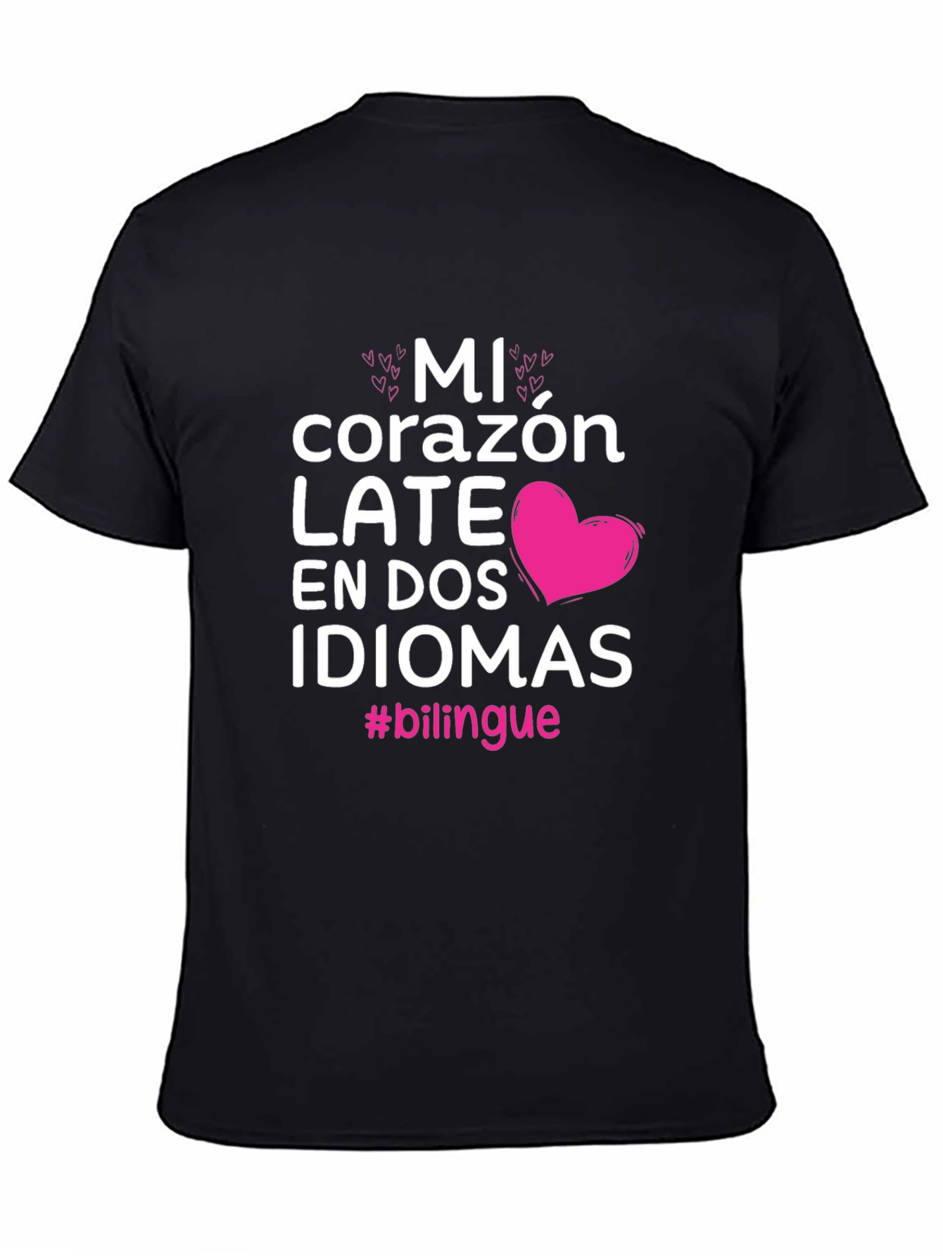 Bilingual Heart Graphic T-Shirt - Mi Corazon Late - 4