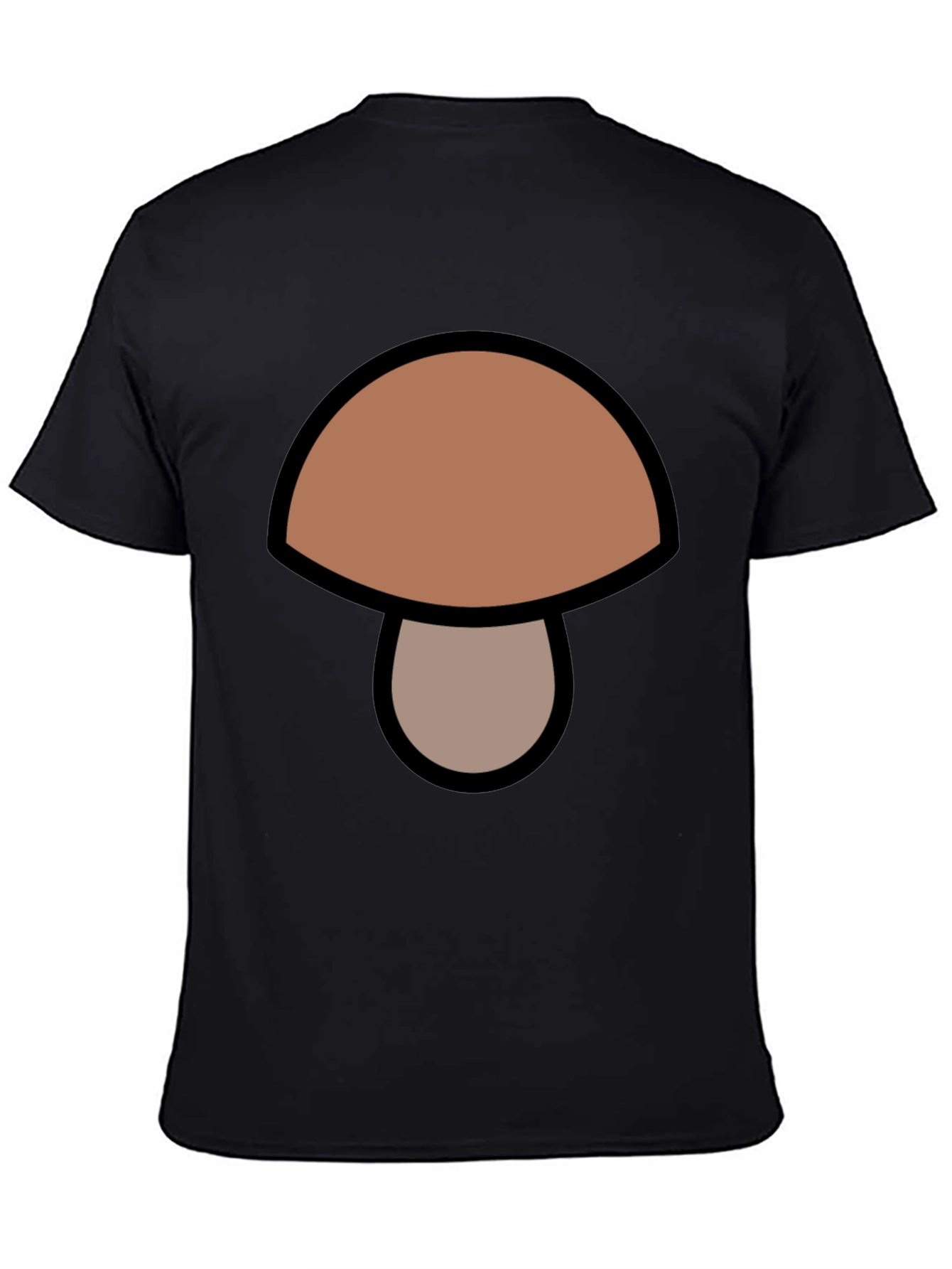Black Mushroom Graphic Tee -  Unisex Crew Neck T-Shirt view 4