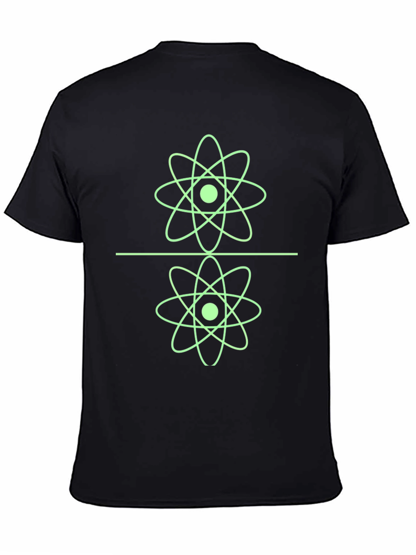 Black Cool Atom Graphic Tee - Black view 4