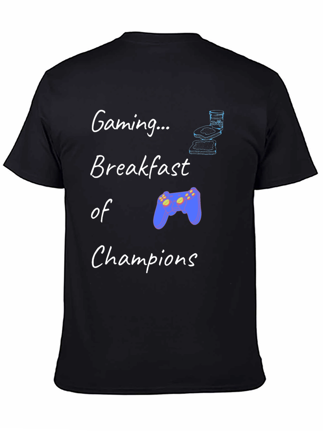 Black Gaming Breakfast Champions Tee view 4