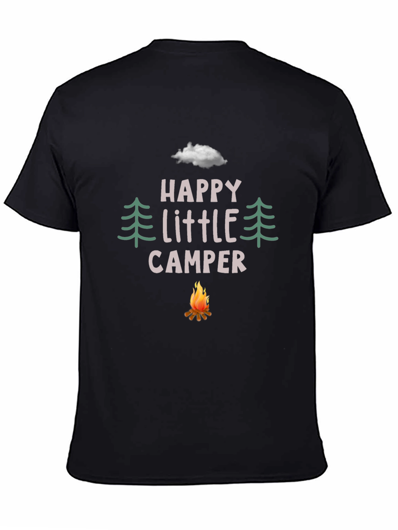 Black Happy Little Camper Graphic Tee view 4