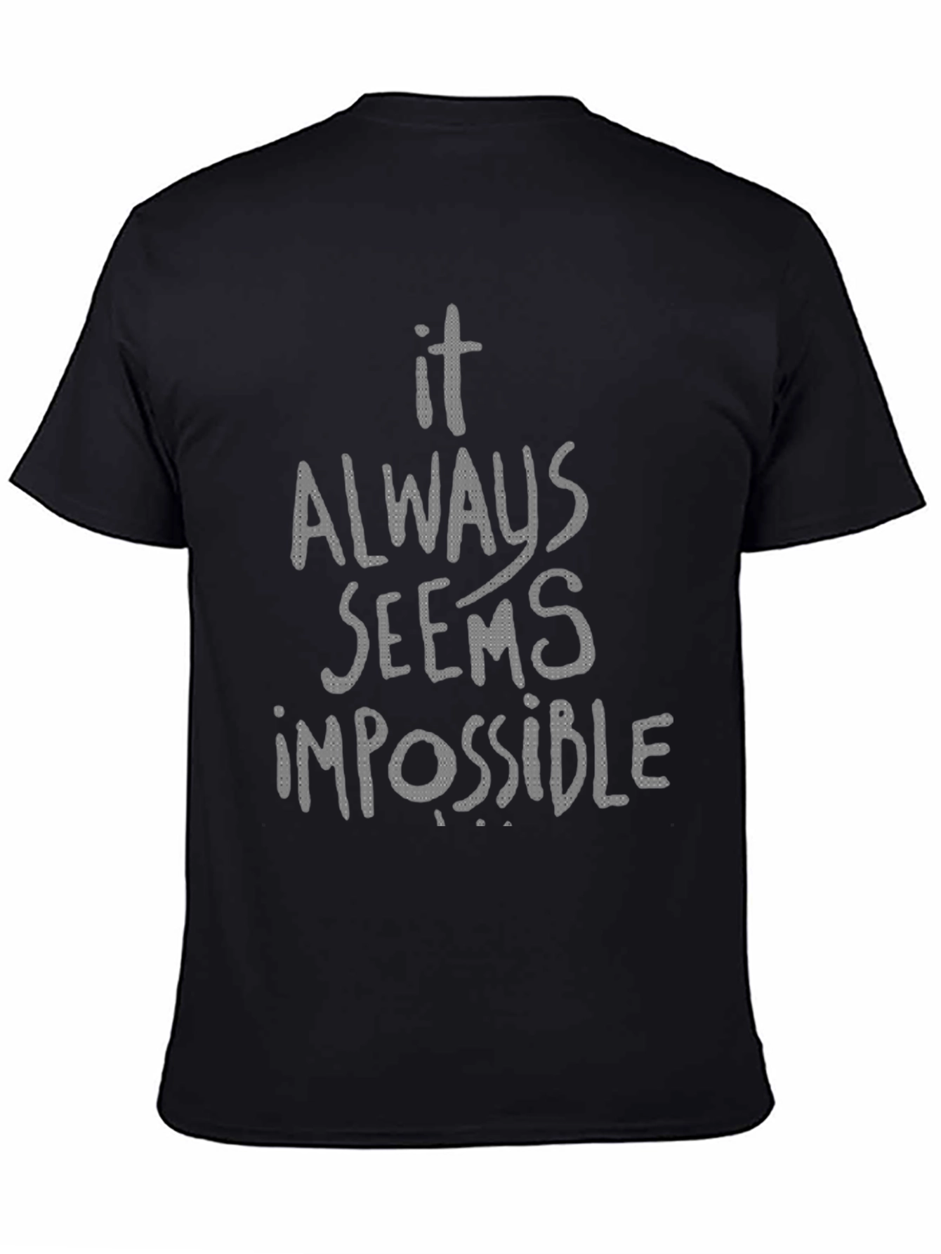 Black Impossible Graphic Tee - Mens Crew Neck T-Shirt view 4