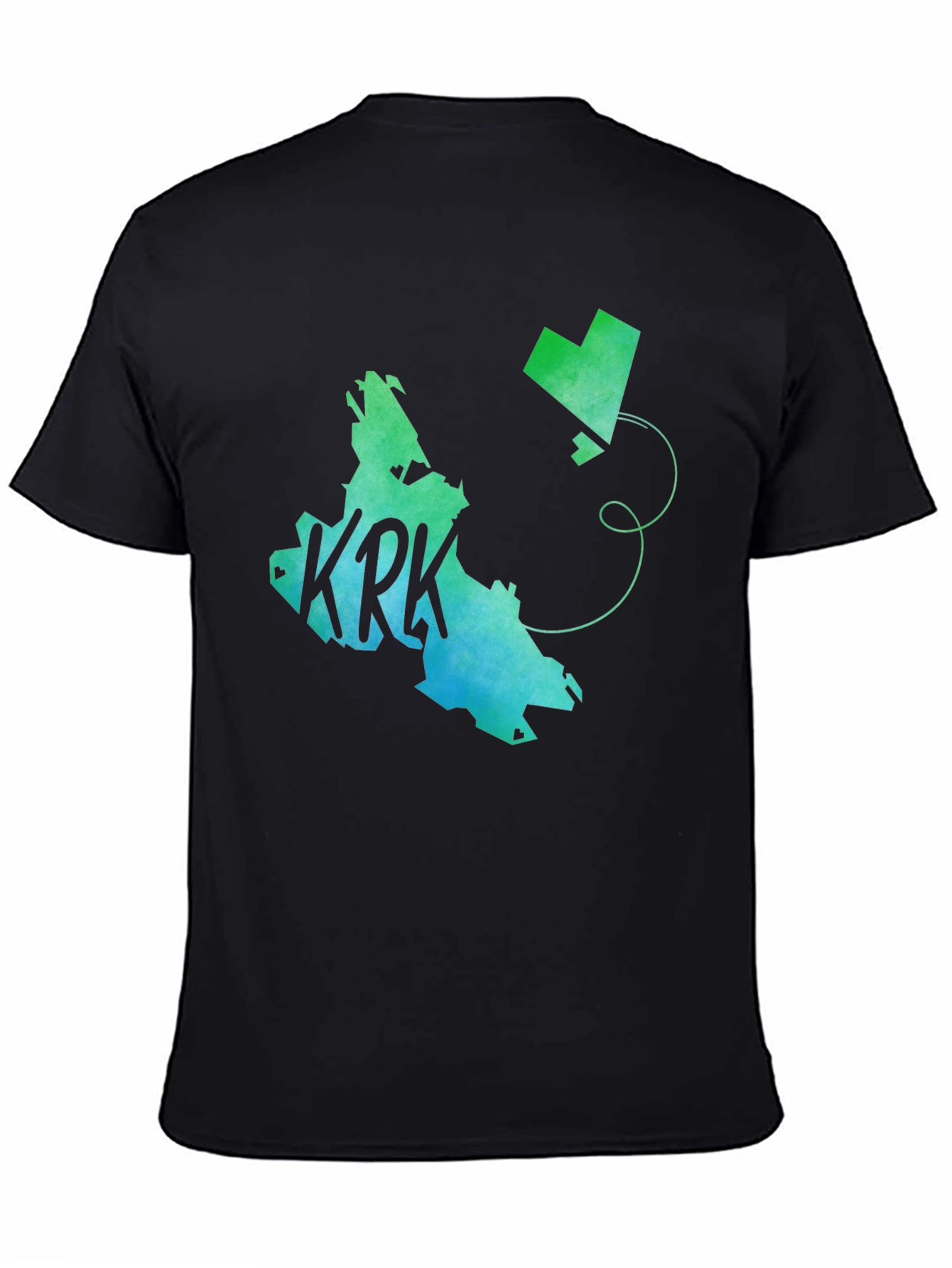 Black KRK Island Graphic Tee - Black Cotton T-Shirt view 4