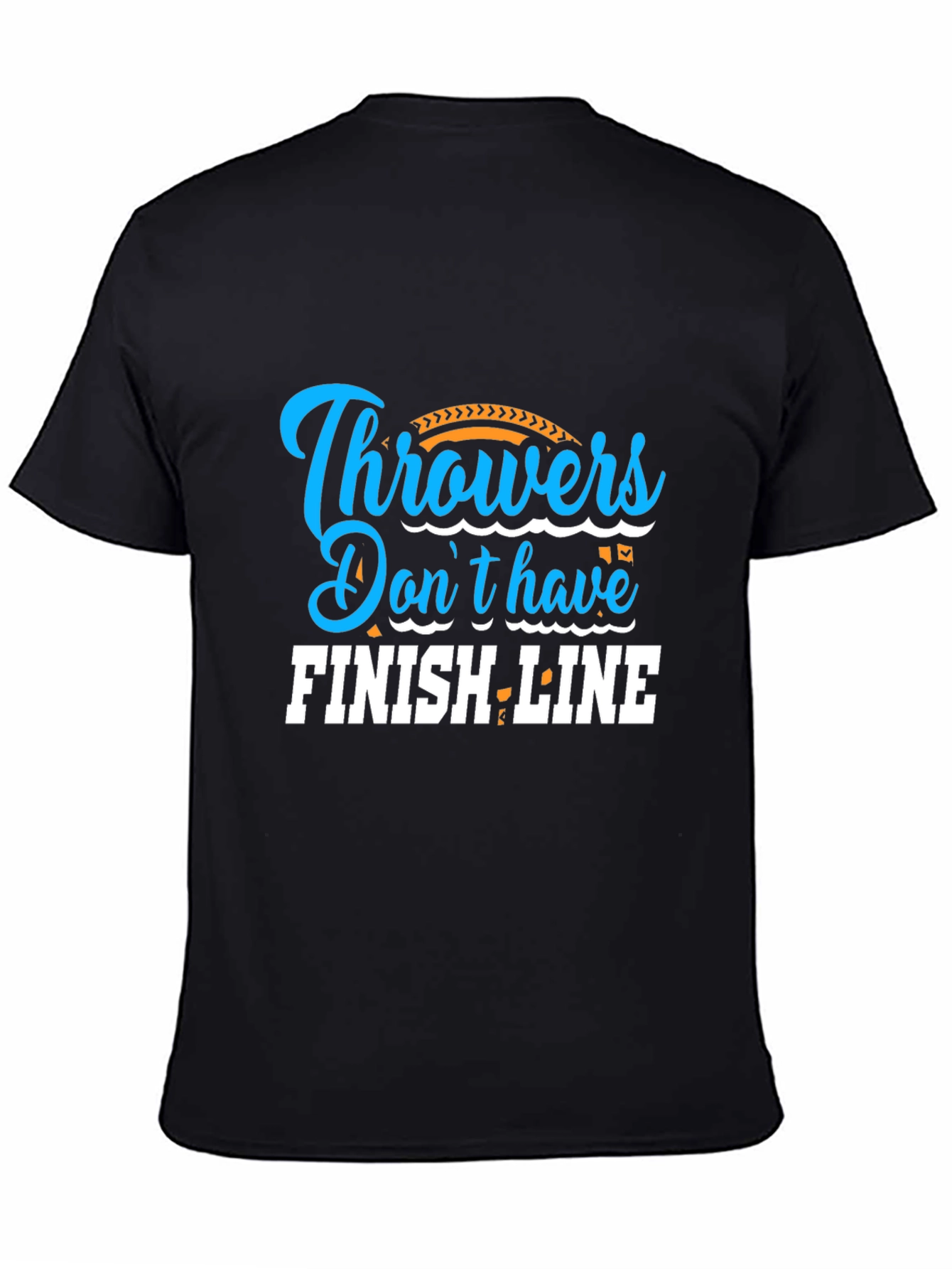 Black Throwers Don't Have Finish Line Black Graphic Tee view 4