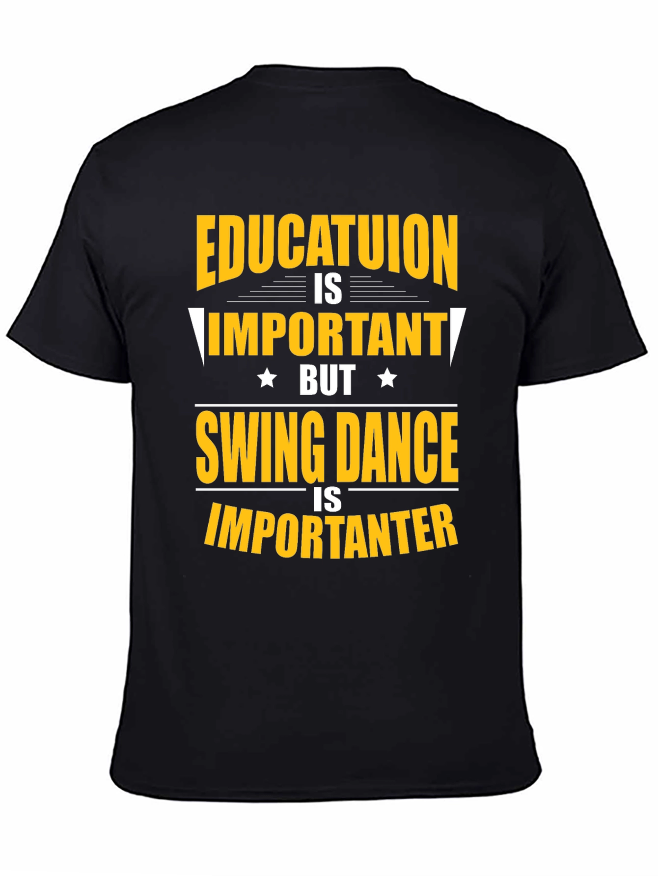 Black Education vs Swing Dance Graphic T-Shirt view 4
