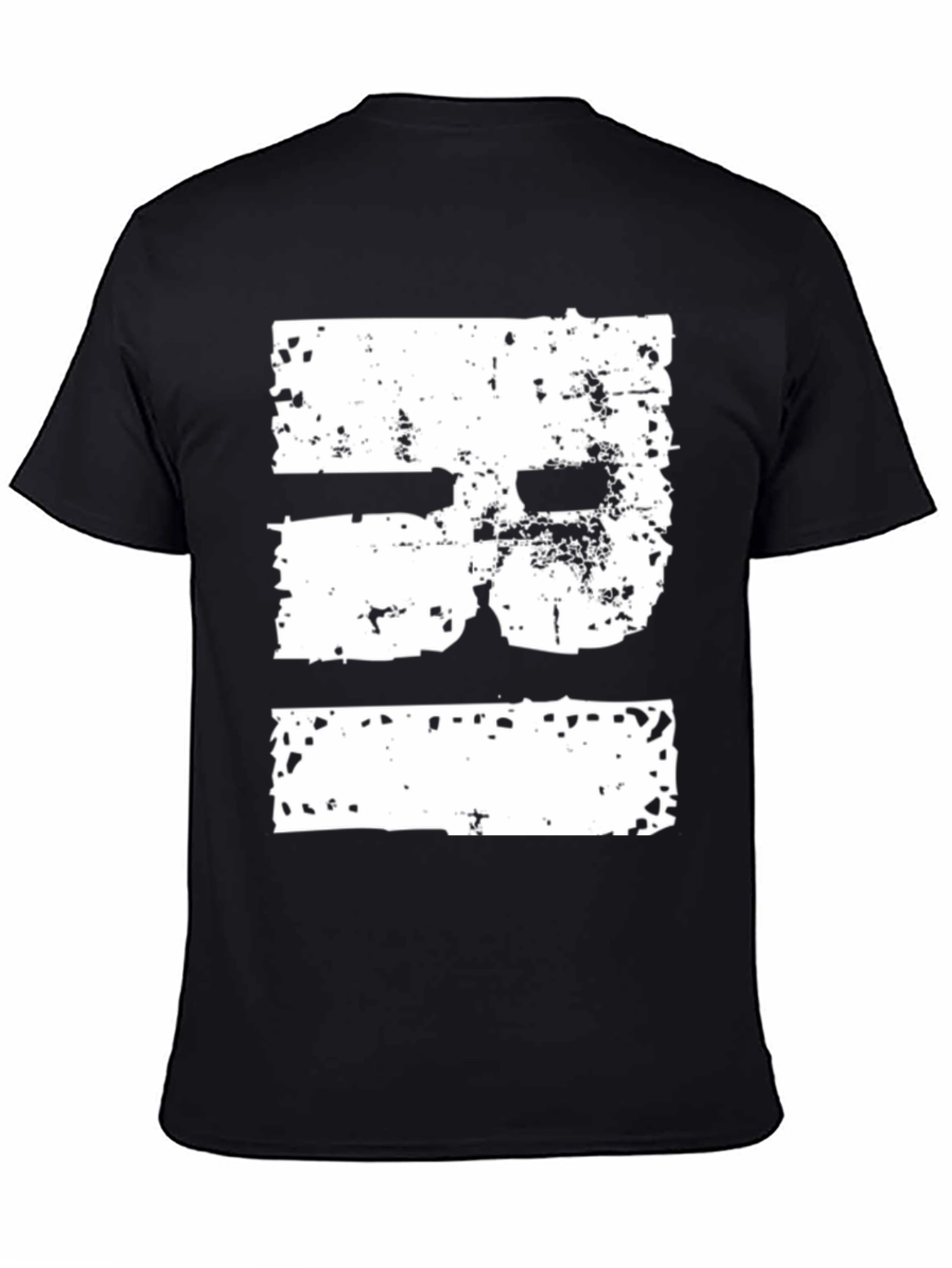 Black Distressed 38 Graphic Tee - Black view 4