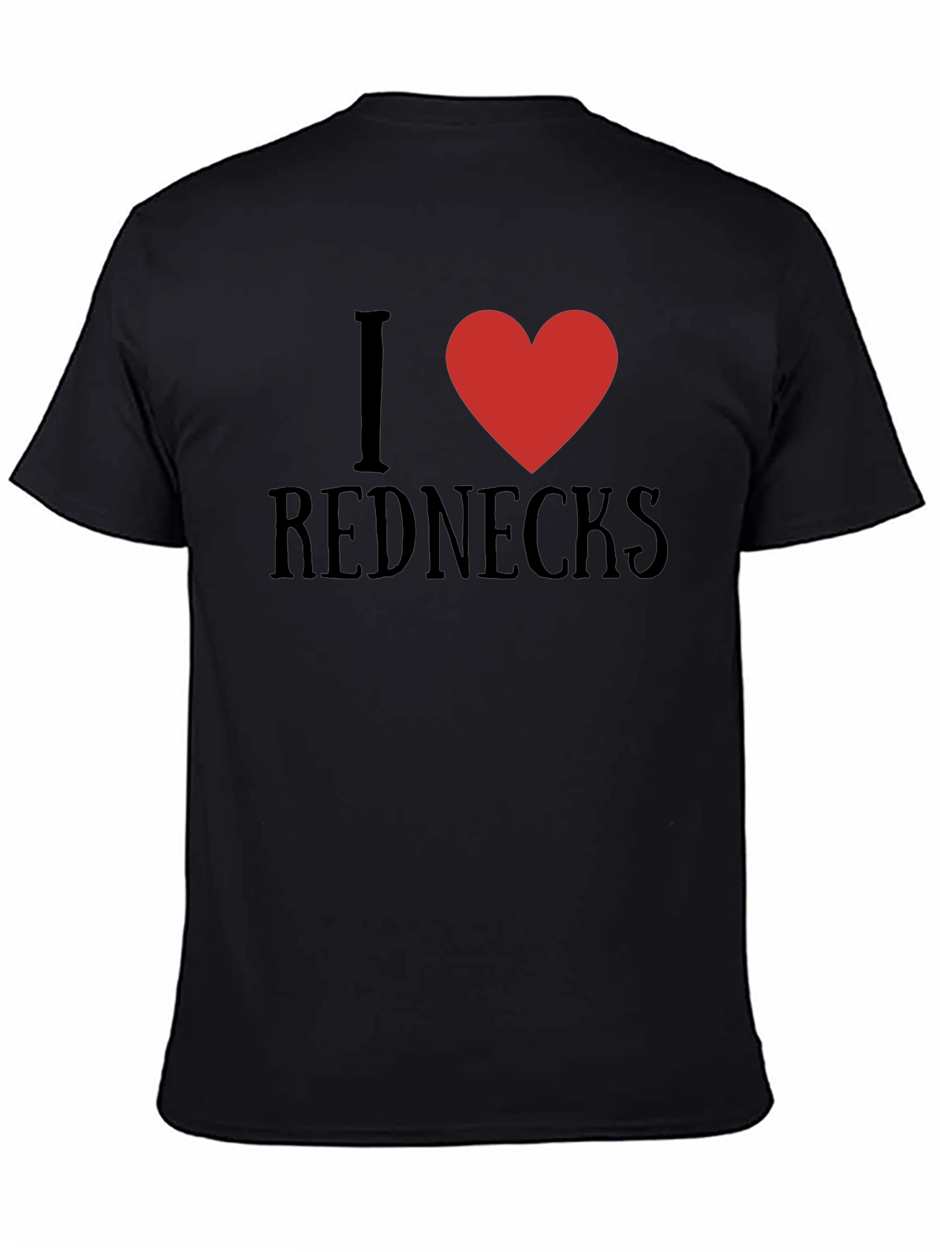 Black I Heart Rednecks Graphic Tee - Soft Cotton Blend view 4