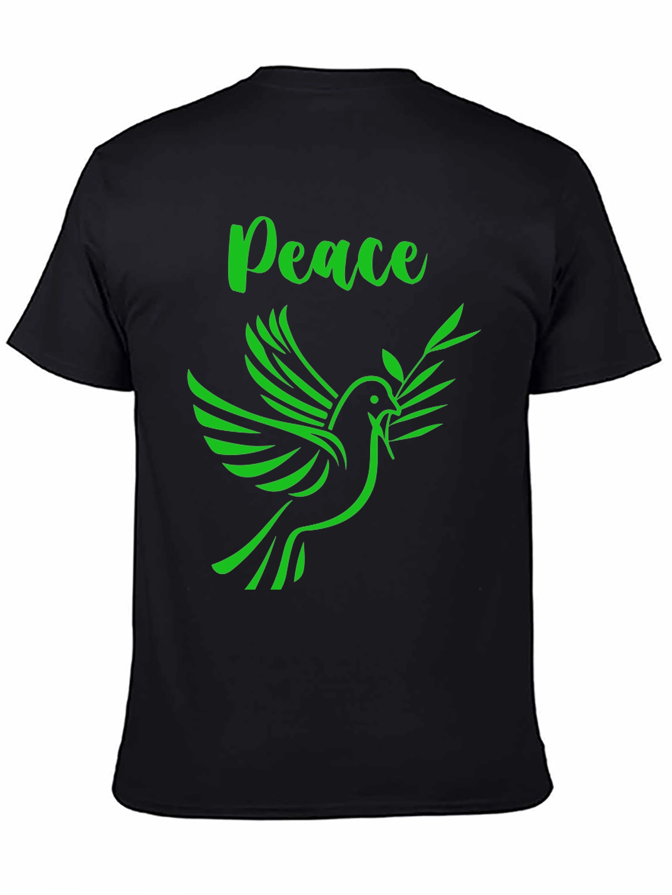 Black Peace Dove T-Shirt - Graphic Tee view 4