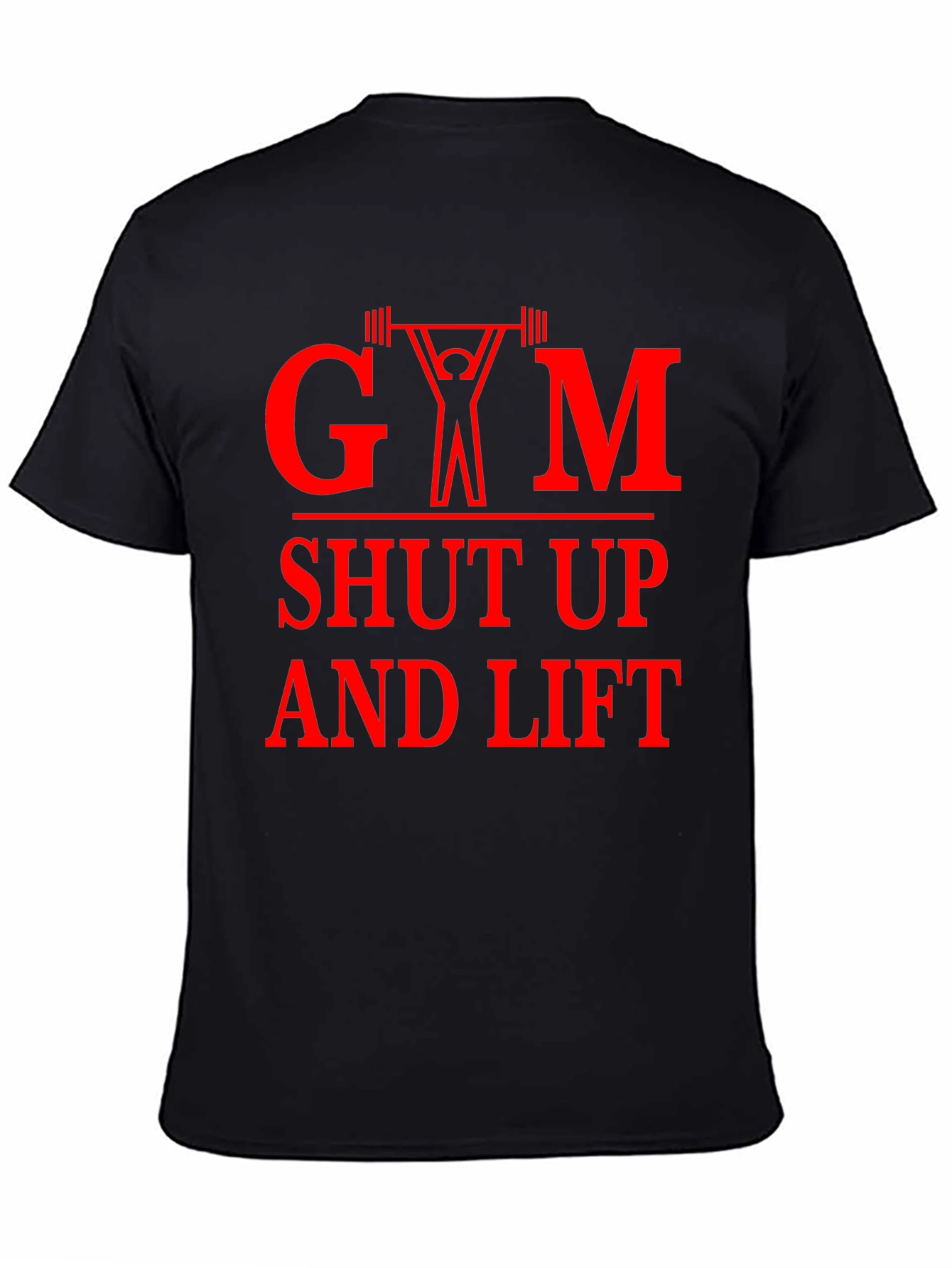 Black Gym Shut Up and Lift Graphic Tee view 4
