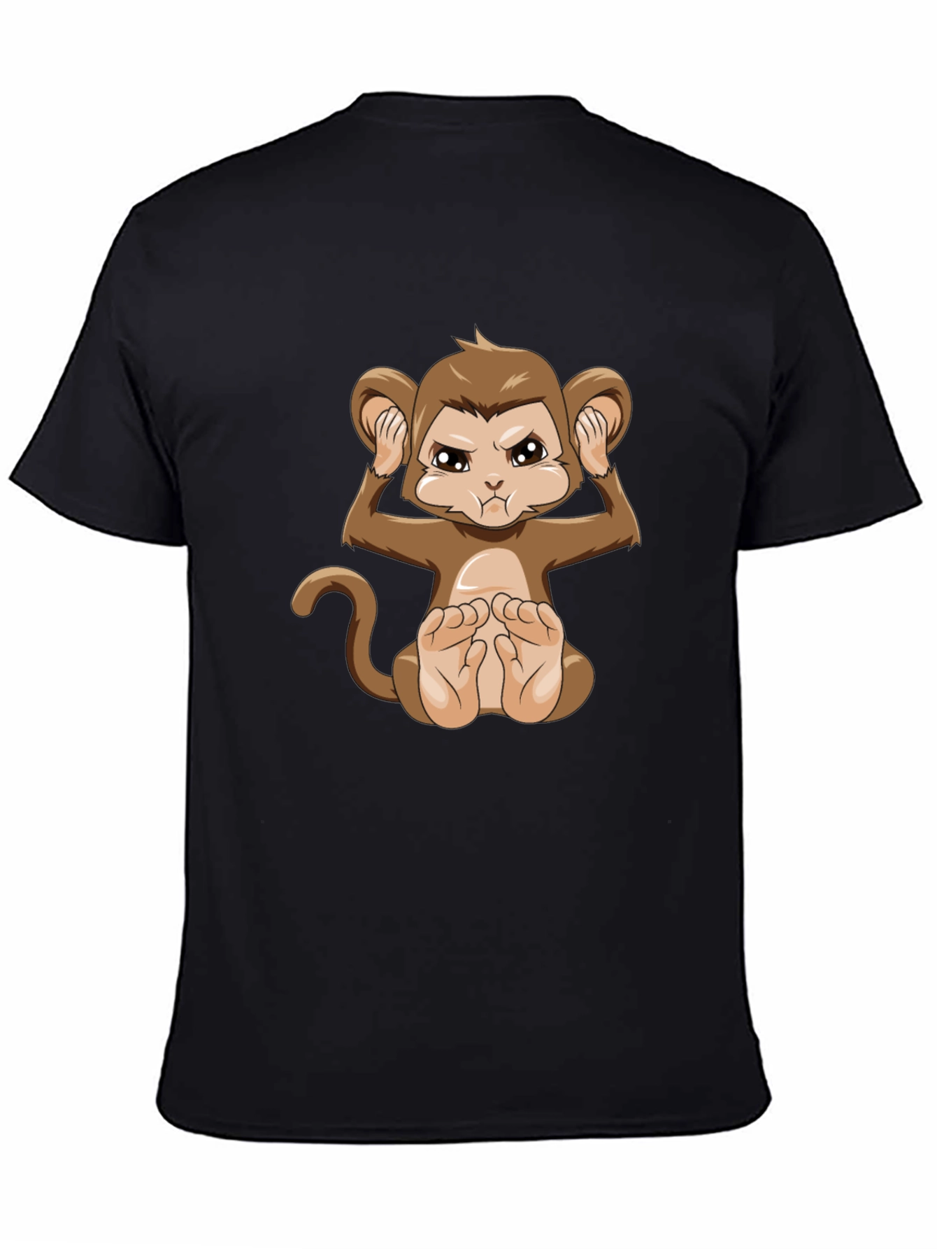 Black Monkey Graphic Black T-Shirt view 4