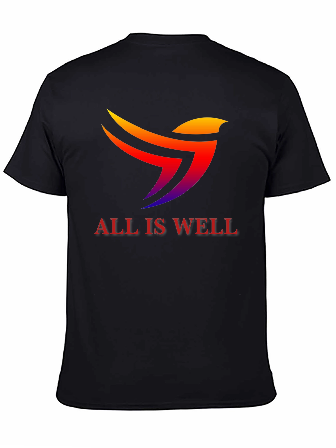 Black All Is Well Graphic Tee - Stylish Comfort view 4
