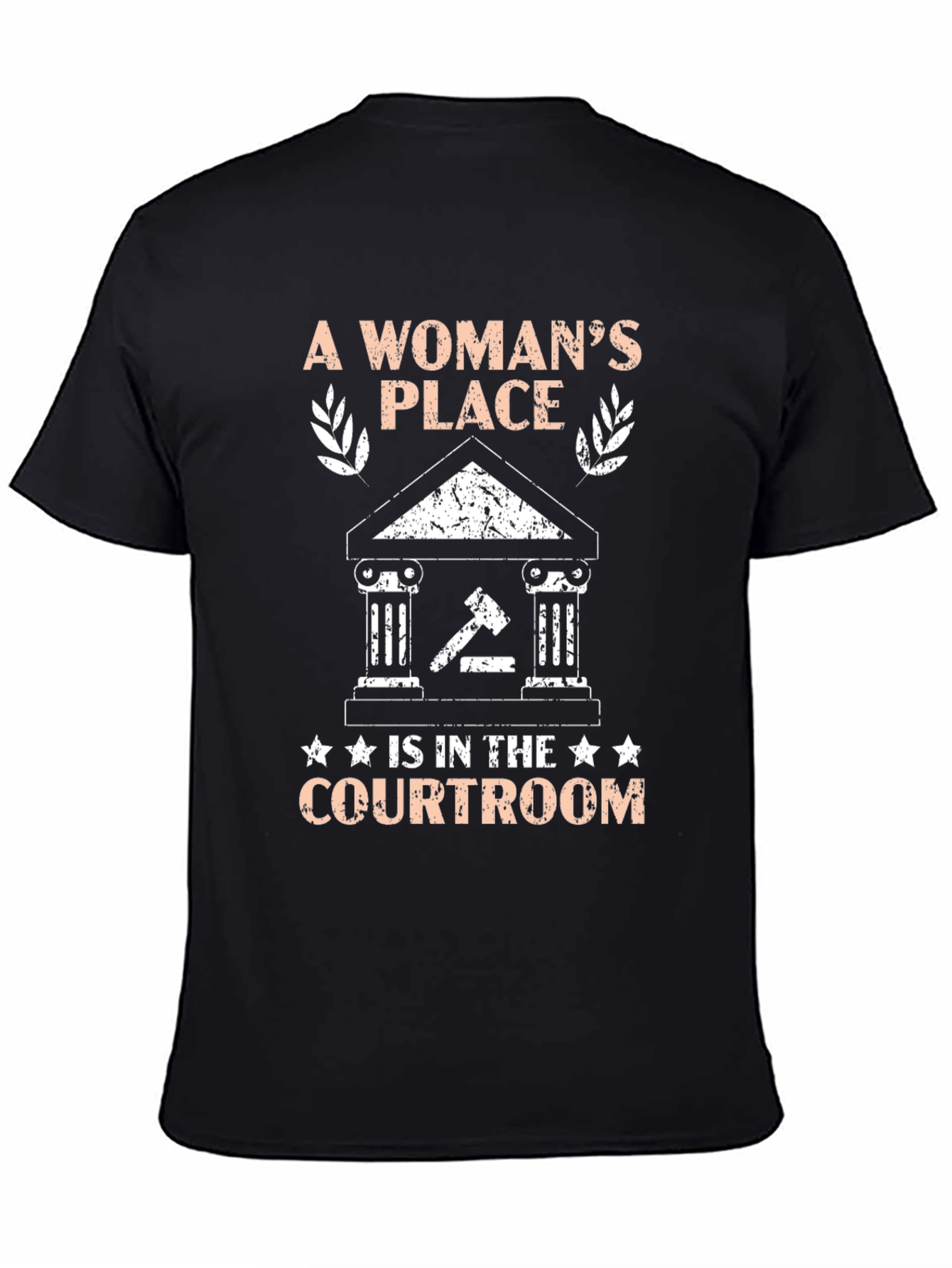 Black A Woman's Place Is In The Courtroom T-Shirt view 4