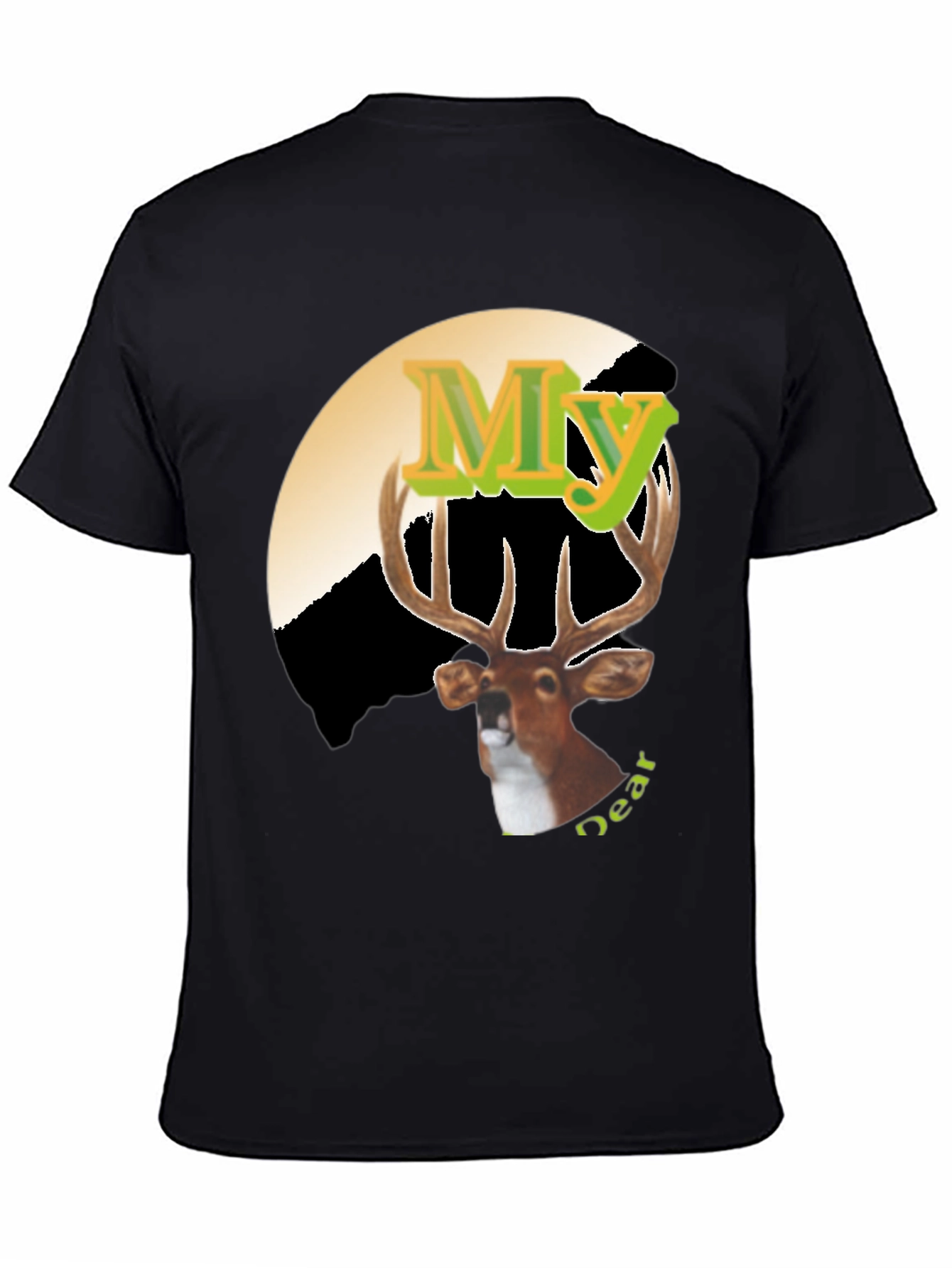 Black My Deer Graphic Tee - Novelty Hunting Shirt view 4