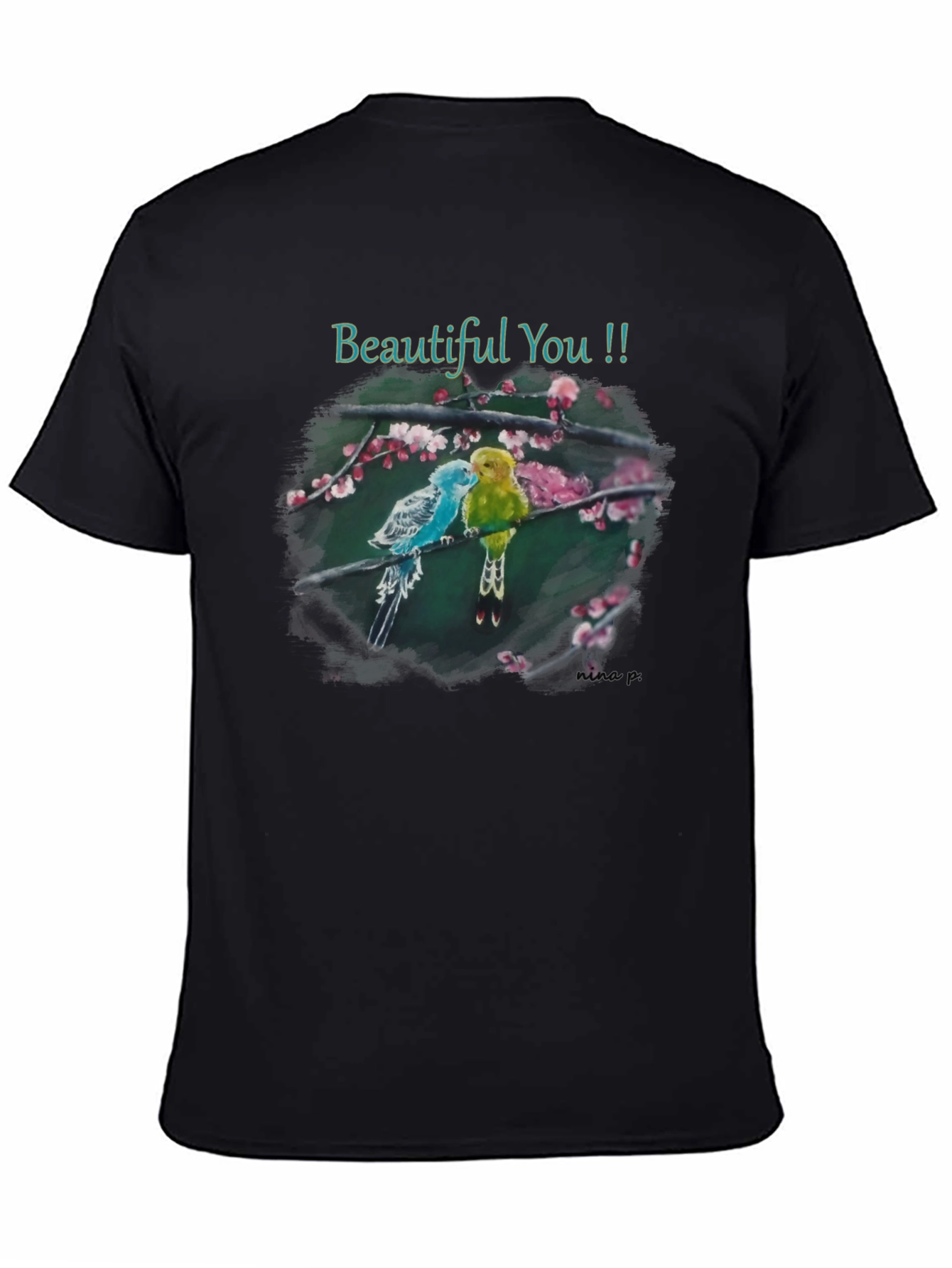 Black Beautiful You Bird T-Shirt - Unique Design view 4