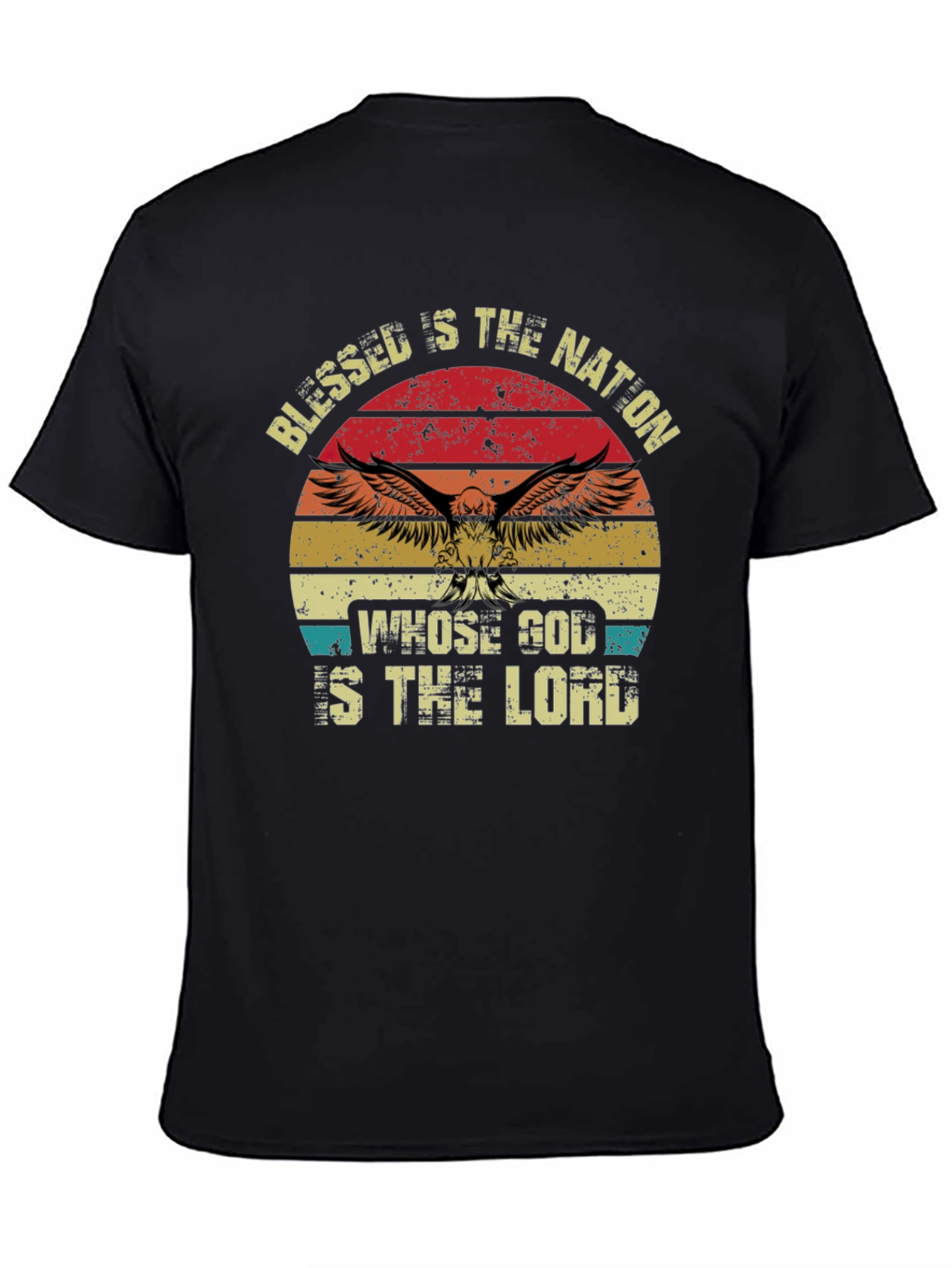 Black Blessed Nation Graphic T-Shirt view 4