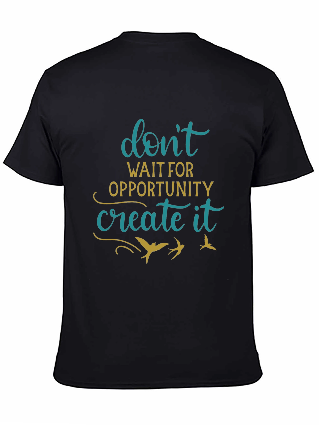 Black Inspiring Graphic Tee - Create Opportunity view 4