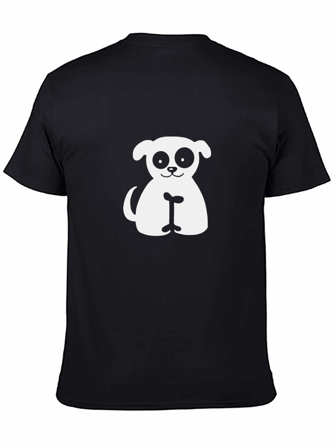 Black Dog Graphic Tee - Cute Cartoon Puppy Design view 4