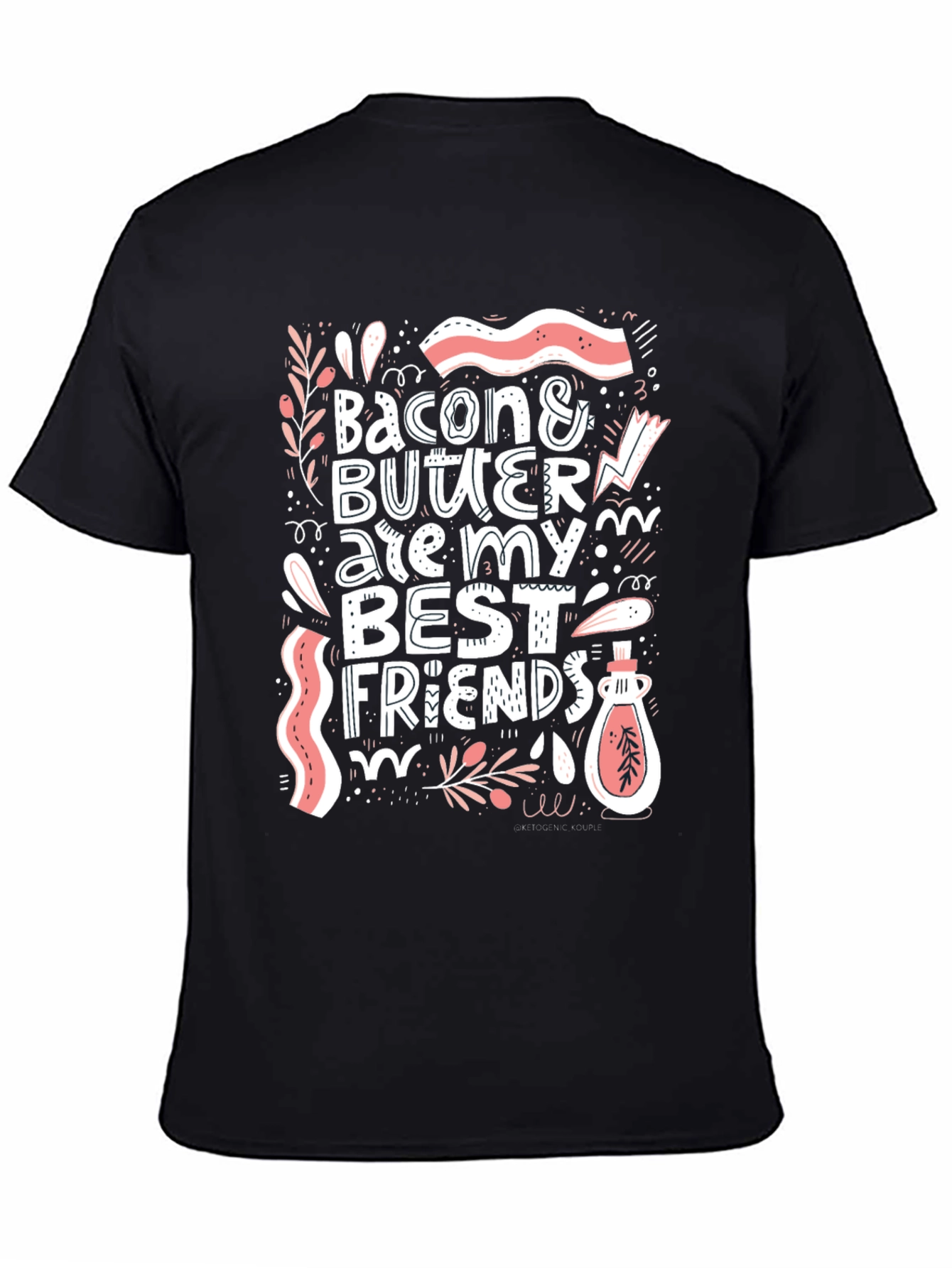 Black Bacon & Butter Best Friends Graphic Tee view 4