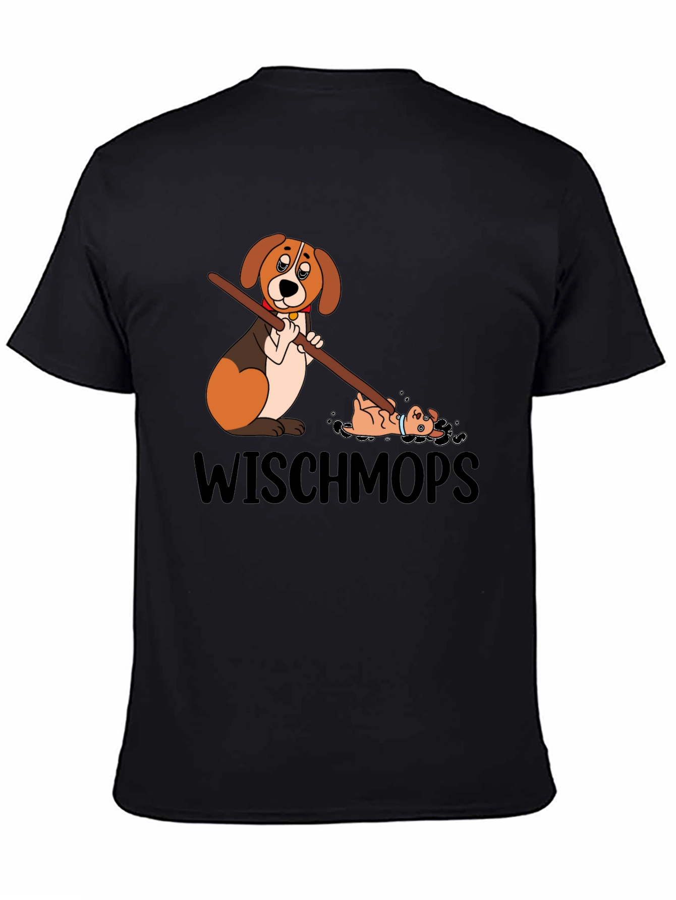 Black Wischmops Dog T-Shirt view 4